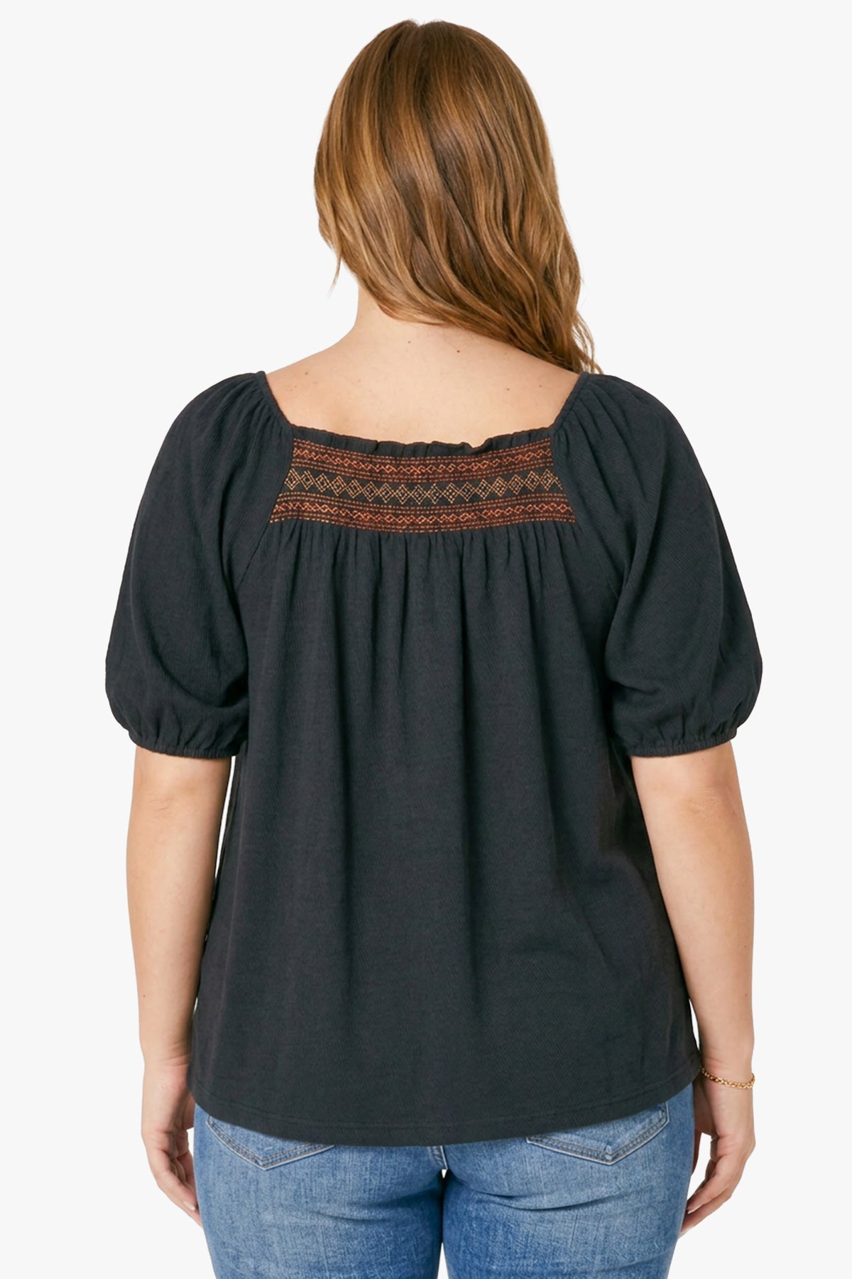 AMIRA embroidered top