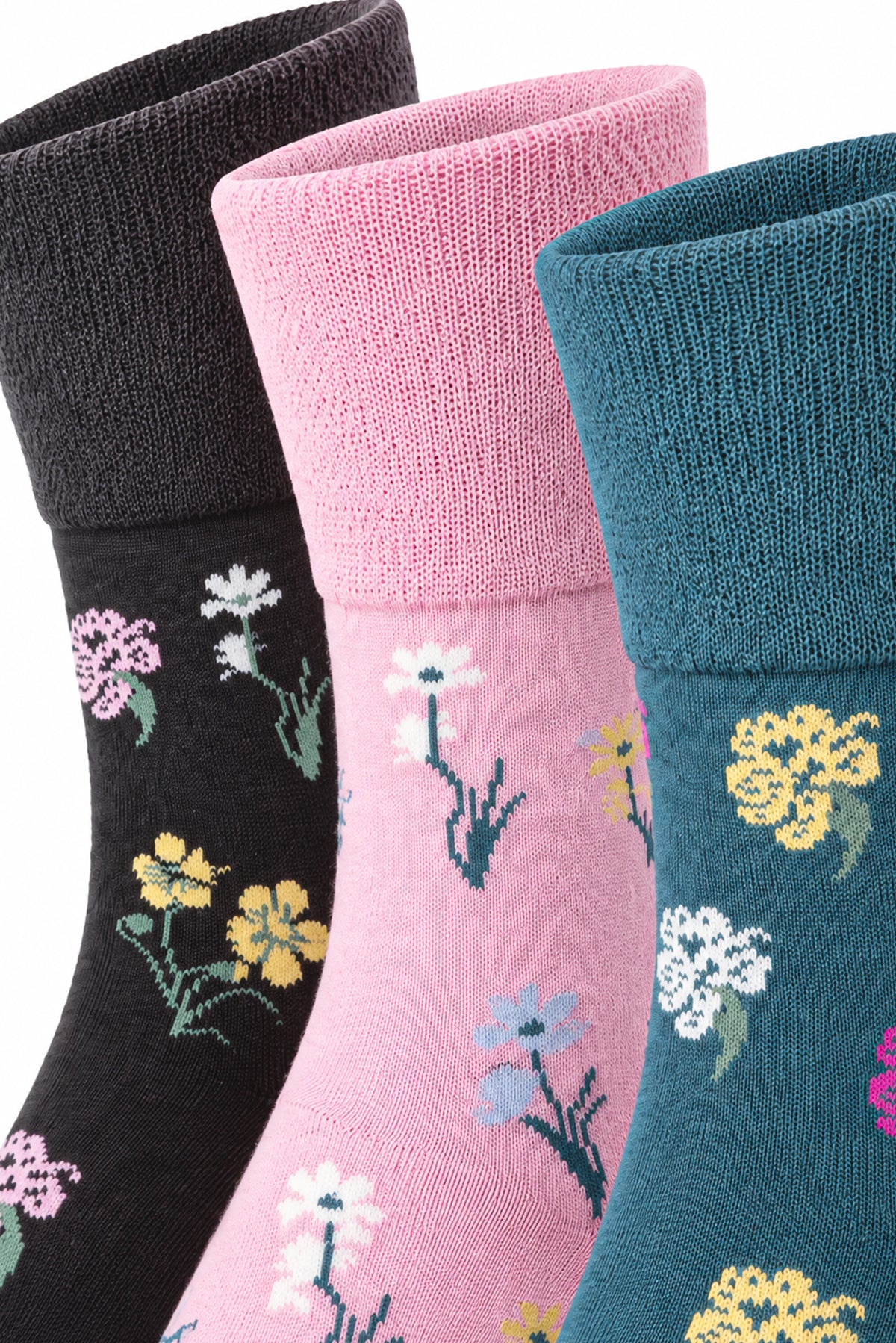 SOPHIE Gentle Grip floral socks (3 pack)