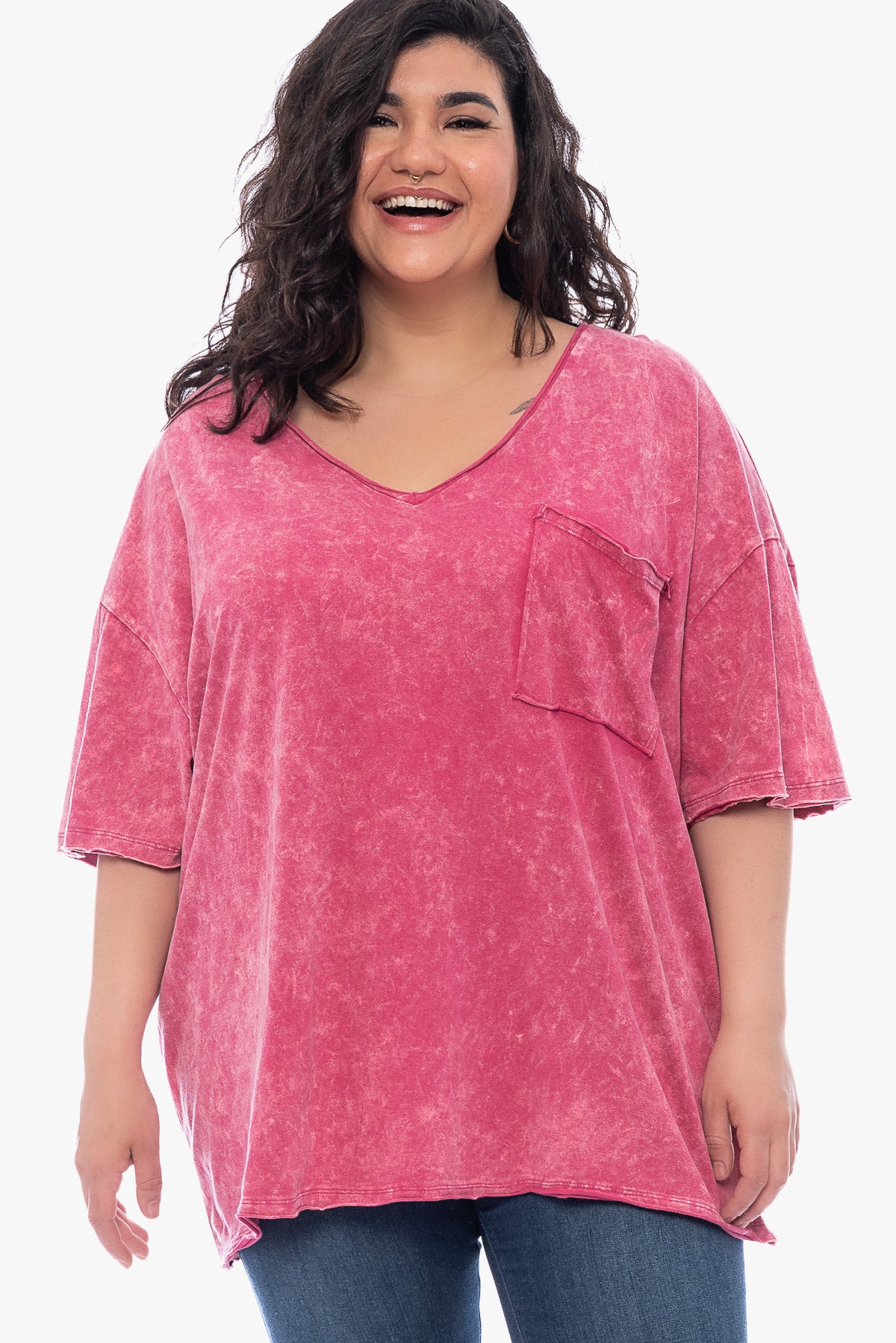APRIL washed cotton top