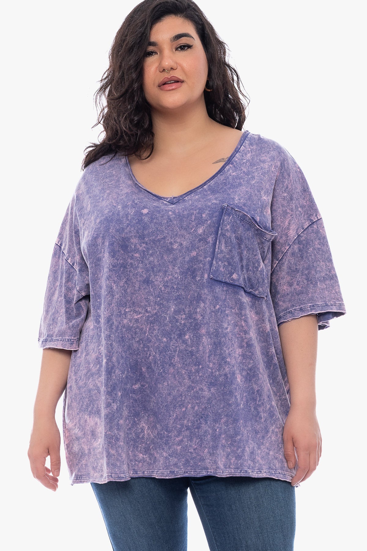 APRIL washed cotton top