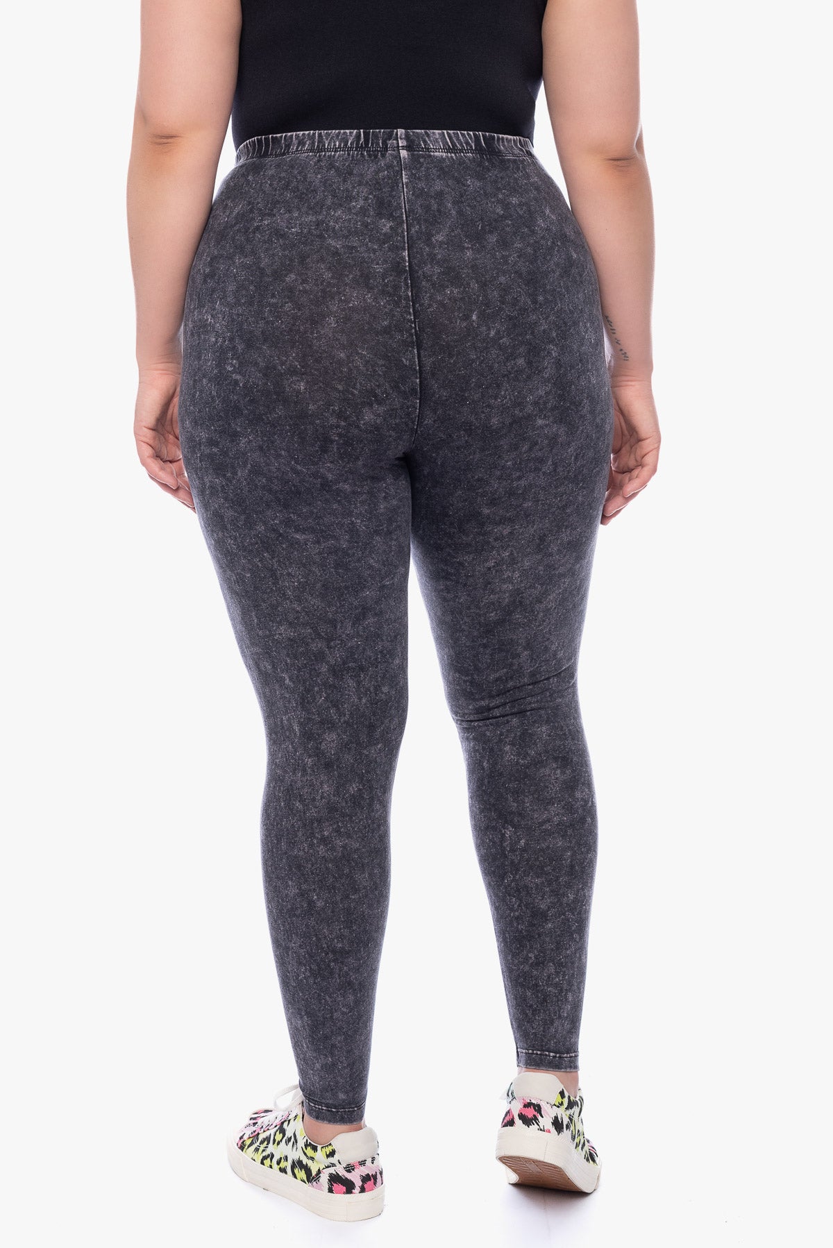 JUNO washed cotton leggings