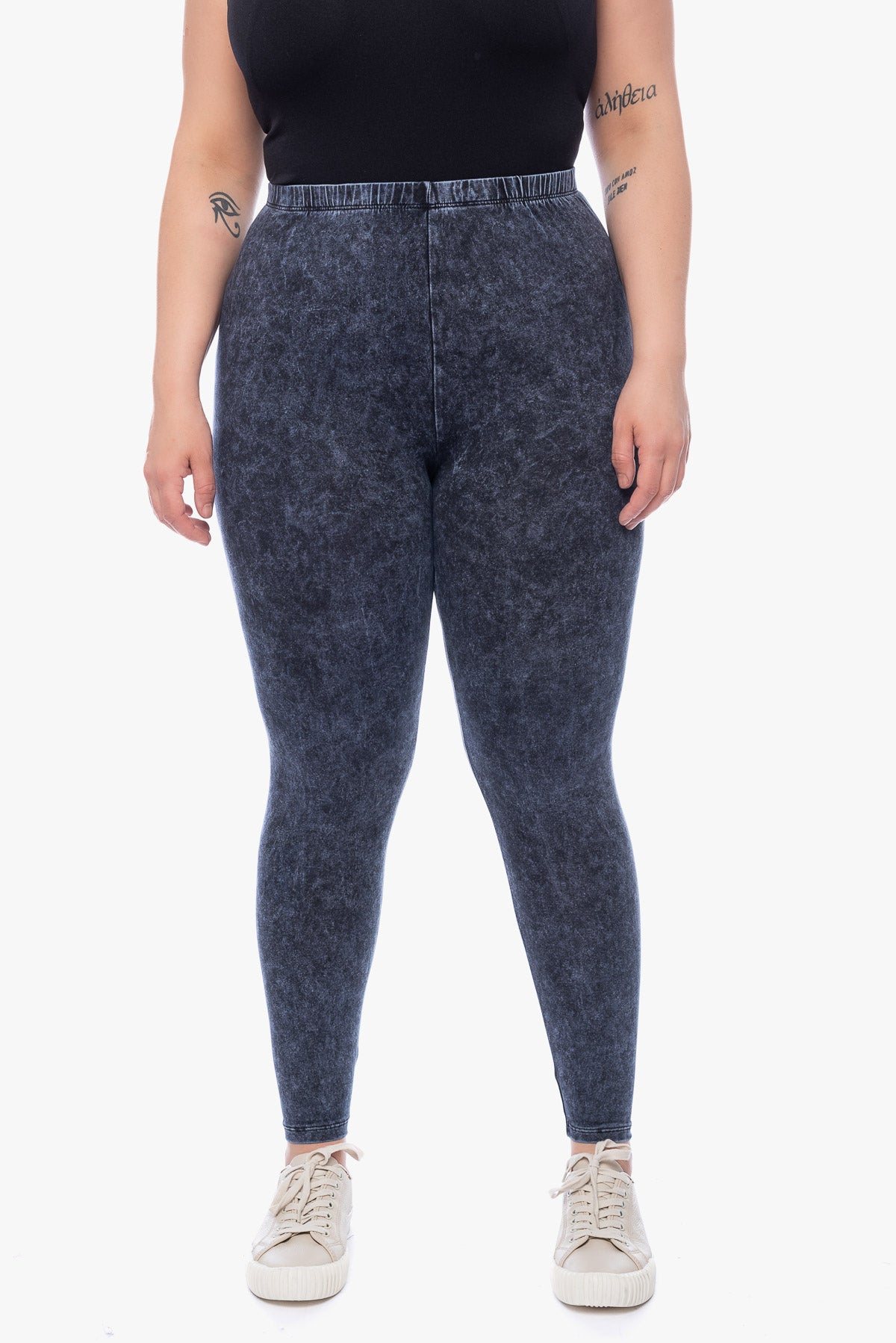 JUNO washed cotton leggings