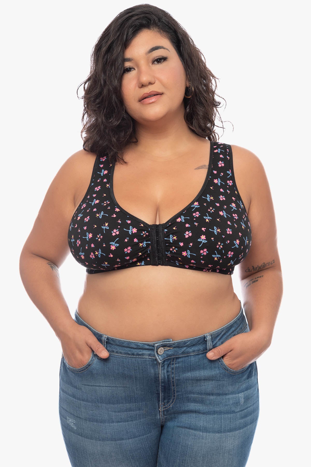 LYDIA front fastening bra (printed)