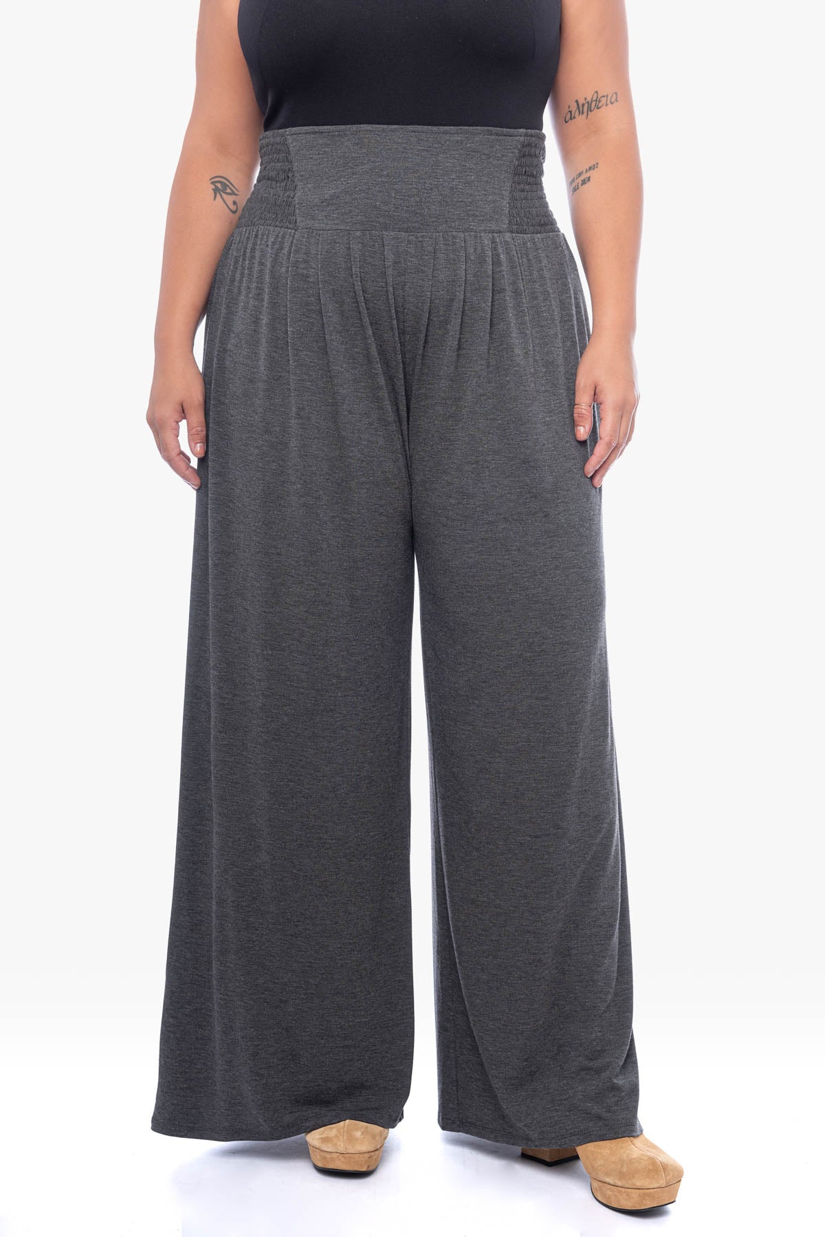 DENICE wide-leg stretchy pants