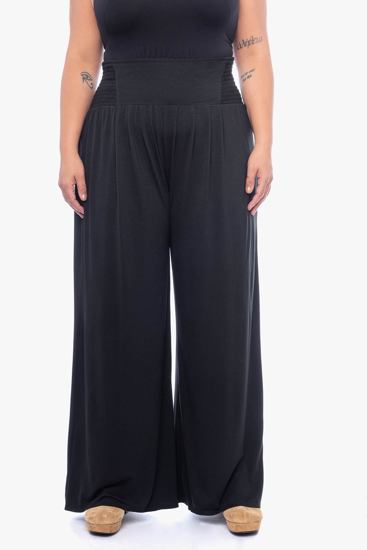 DENICE wide-leg stretchy pants