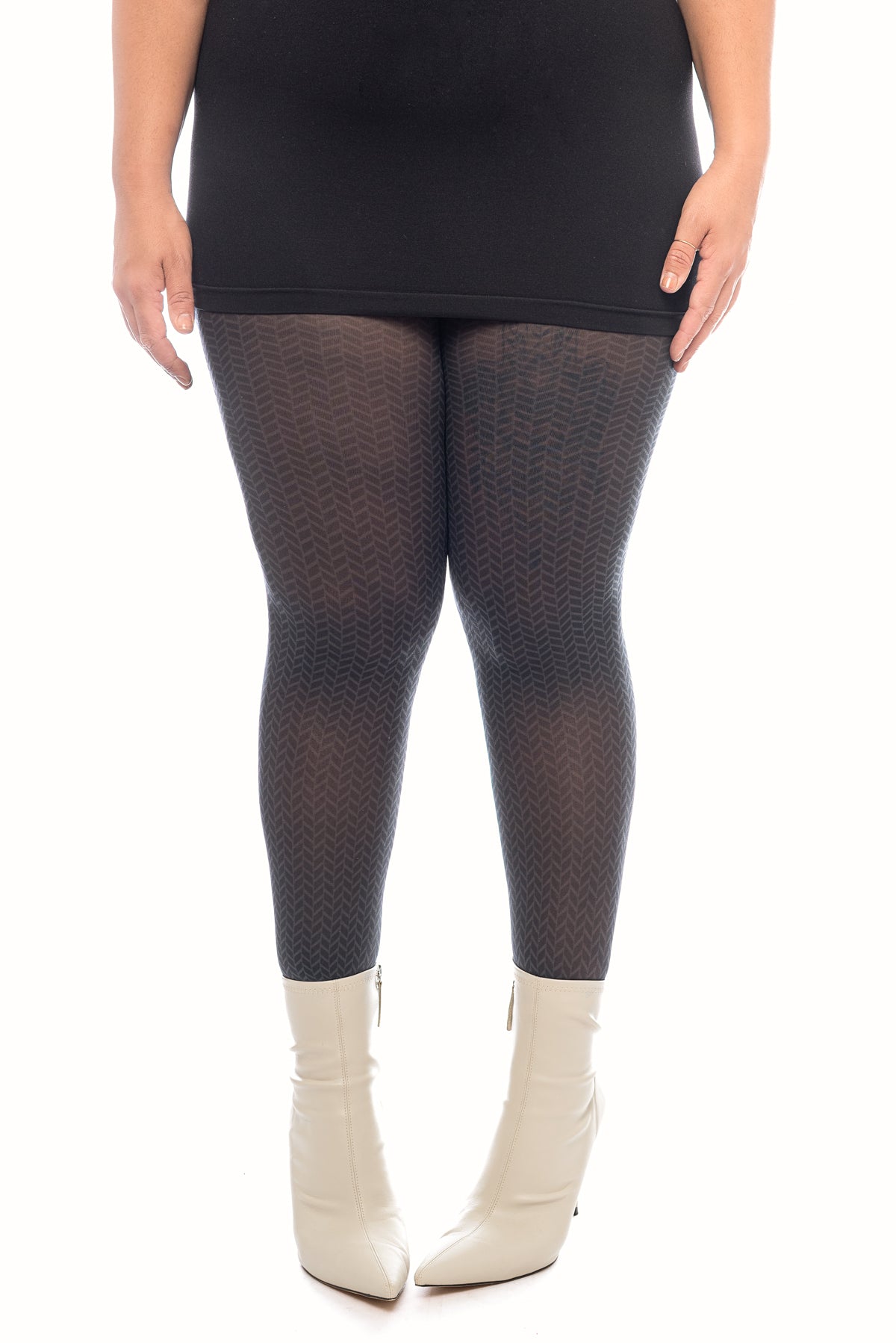 ALYCIA slate super-stretchy tights
