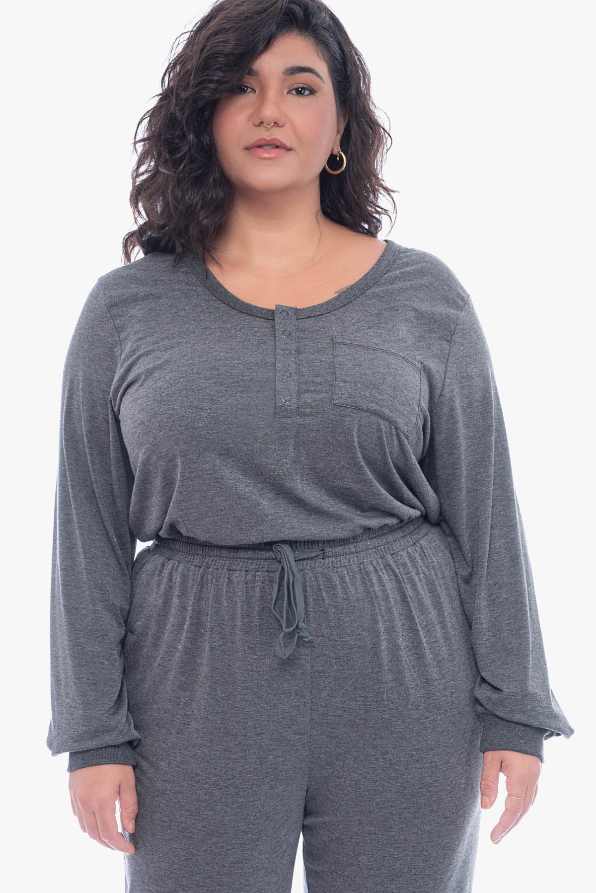 DANIELLA charcoal comfy jumpsuit
