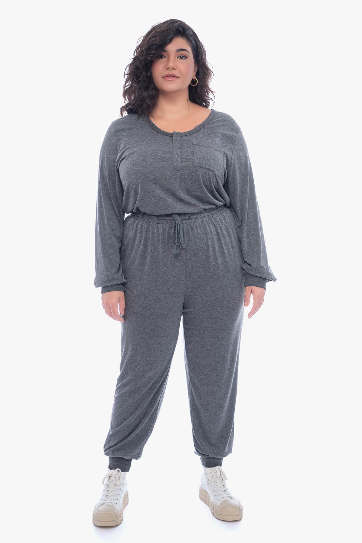 DANIELLA charcoal comfy jumpsuit