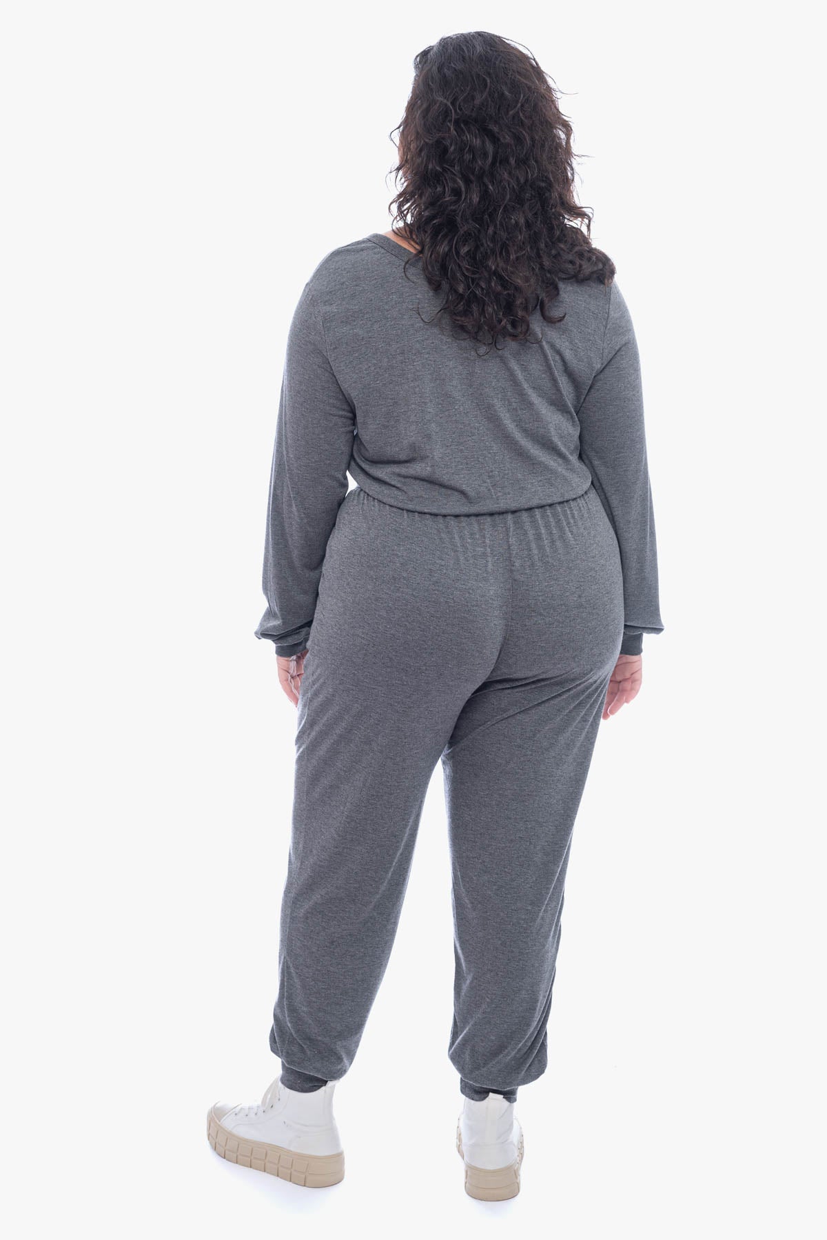 DANIELLA charcoal comfy jumpsuit