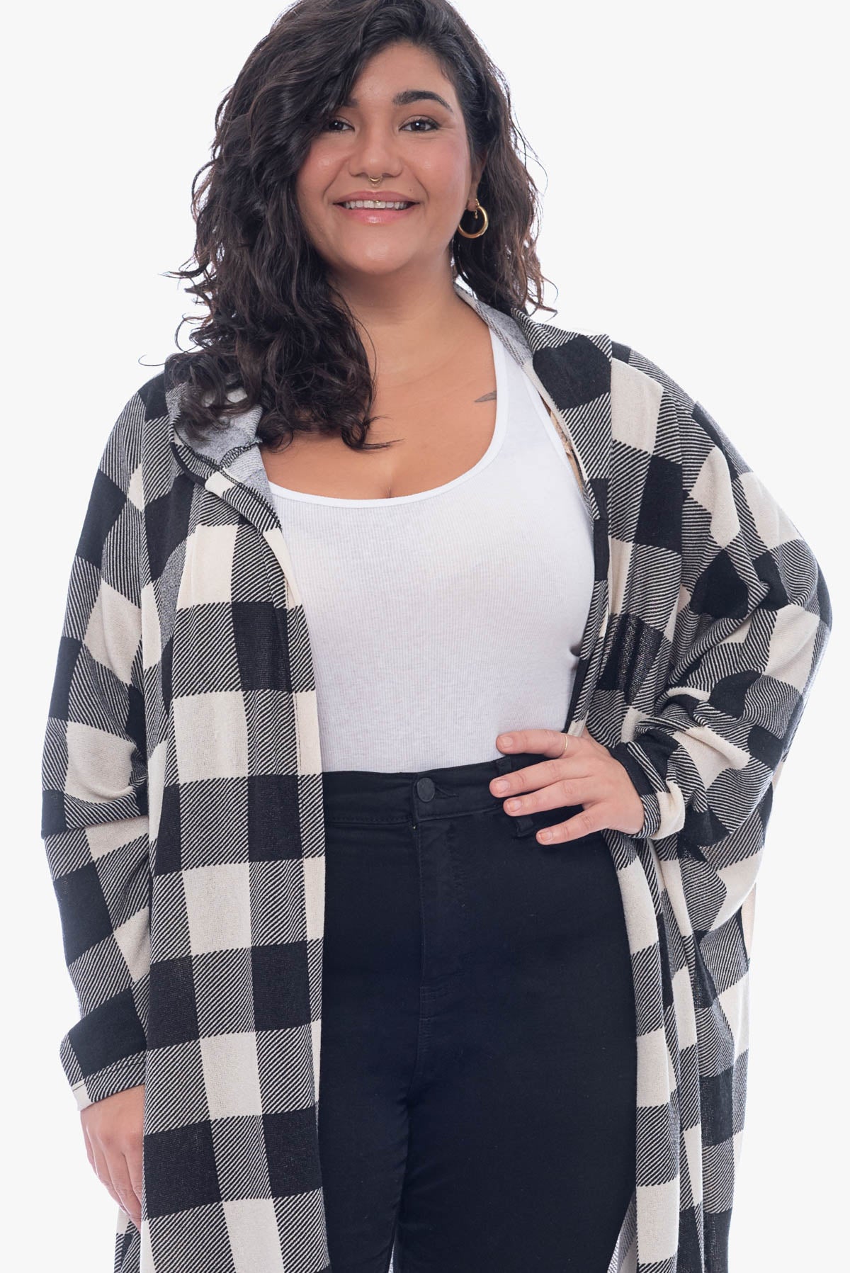 ALEX plaid cardigan