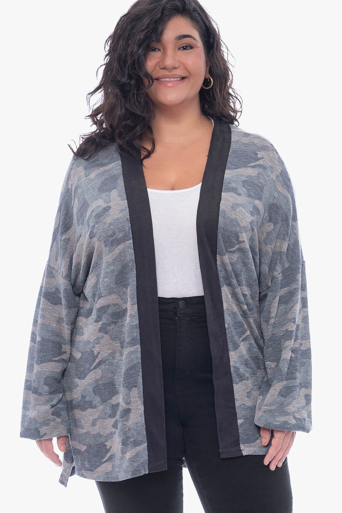 CATRINA camo printed cardigan