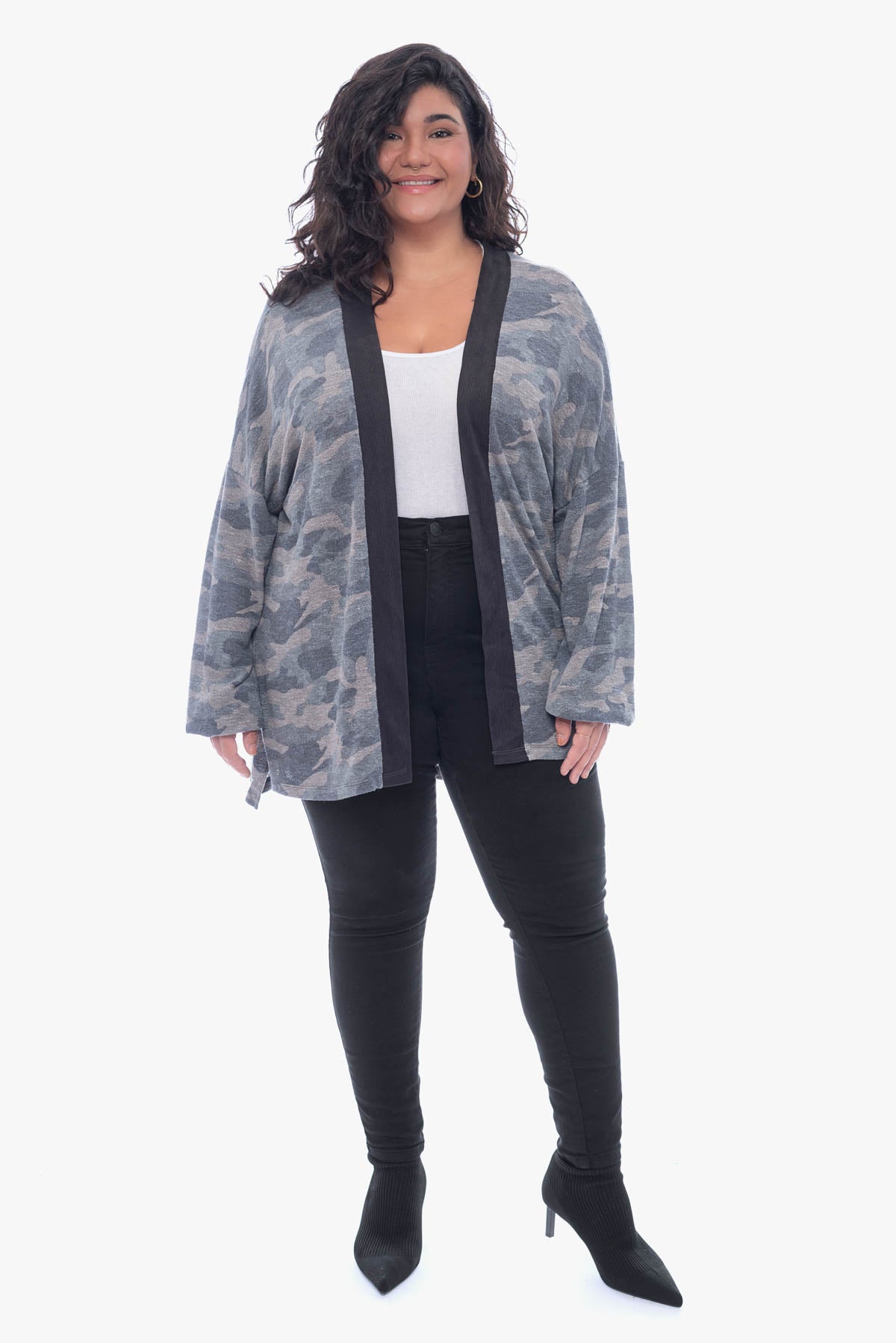 CATRINA camo printed cardigan