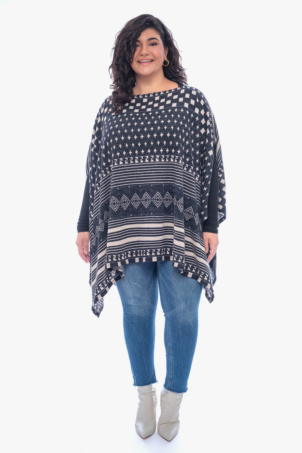 ASTRA tribal printed poncho