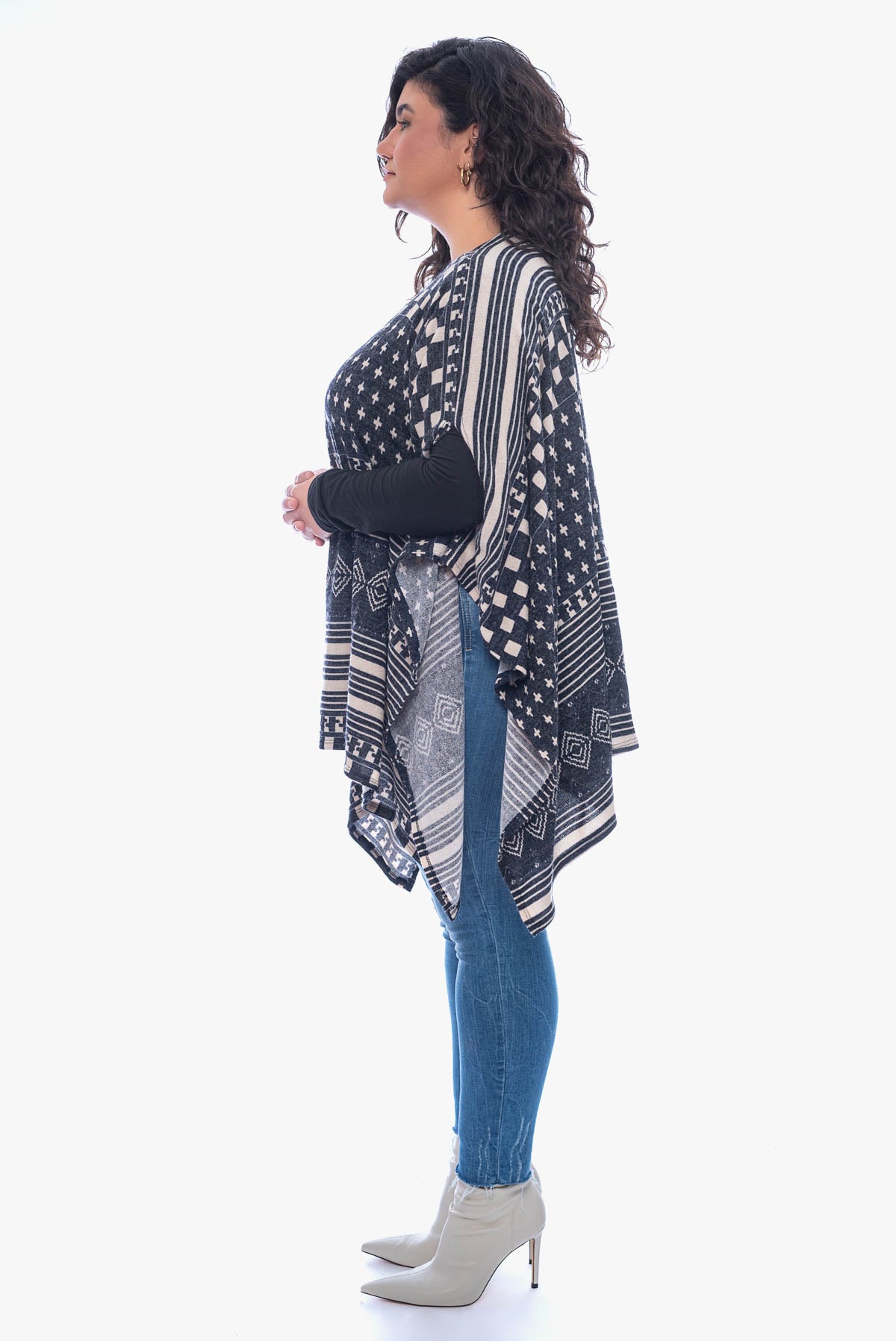 ASTRA tribal printed poncho