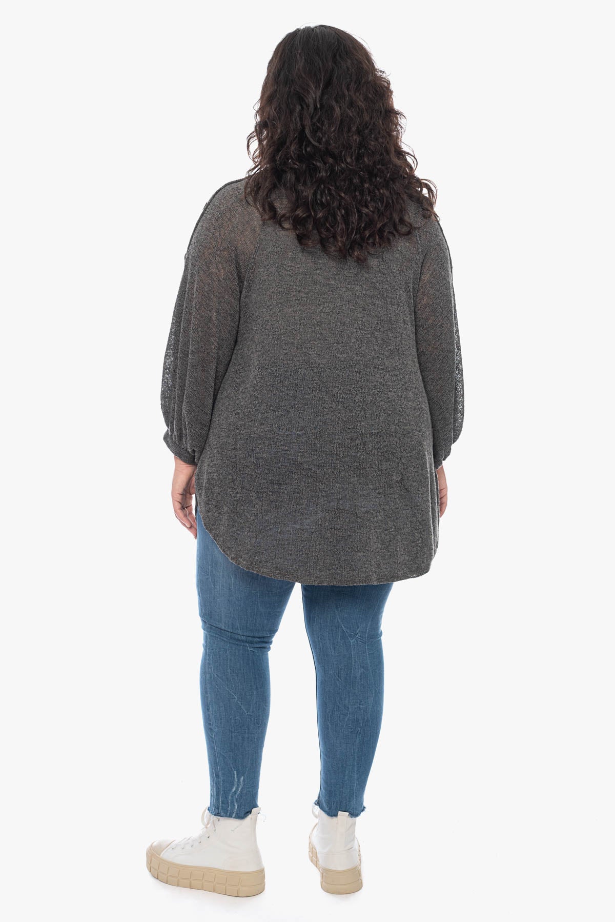 BRONTE charcoal knitted tunic