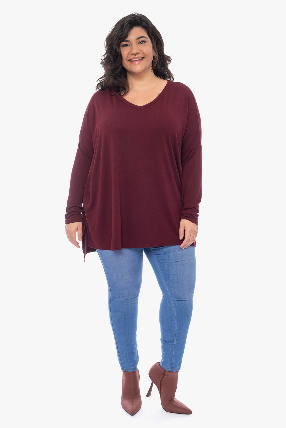 TRINITY loose rayon top