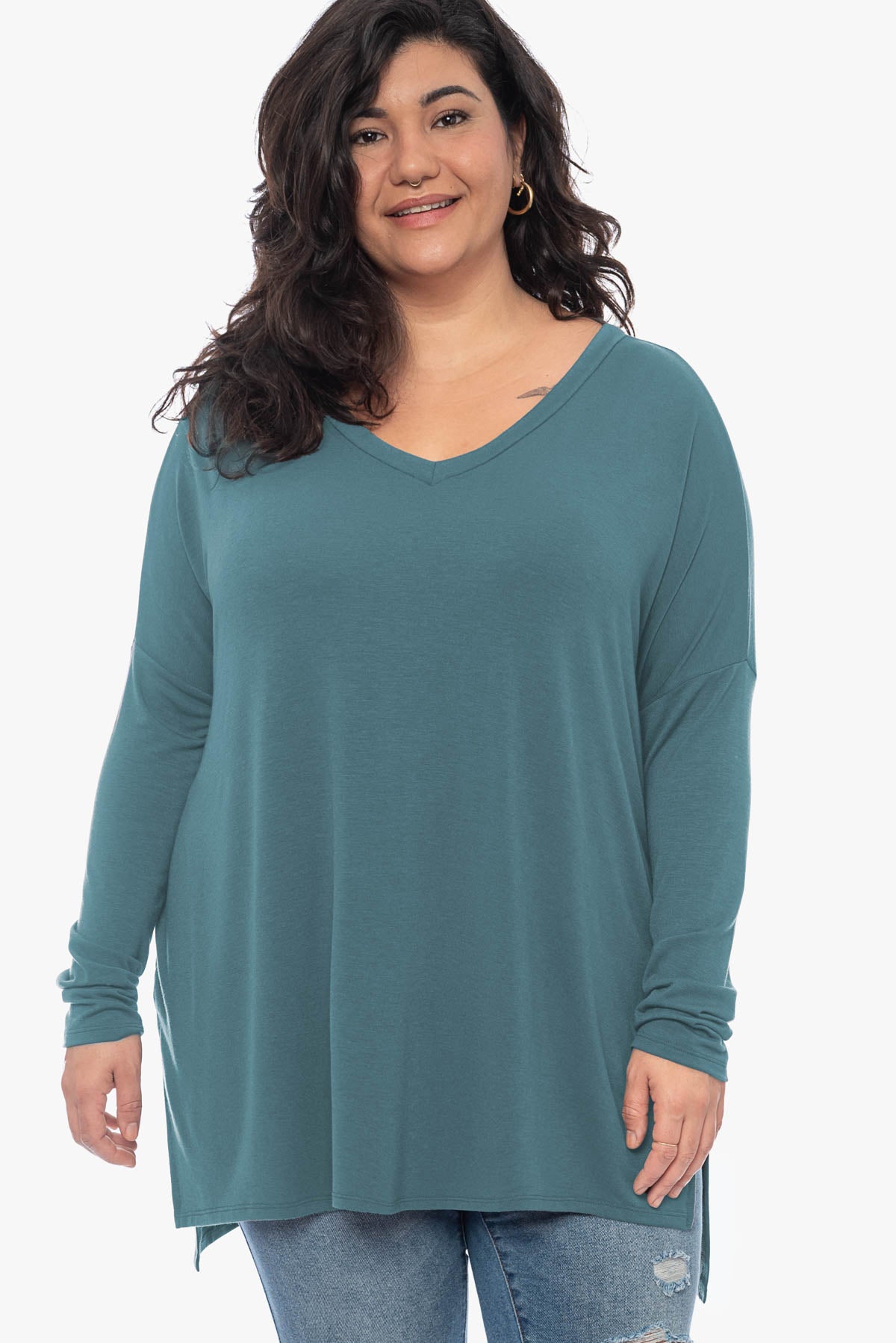 TRINITY loose rayon top