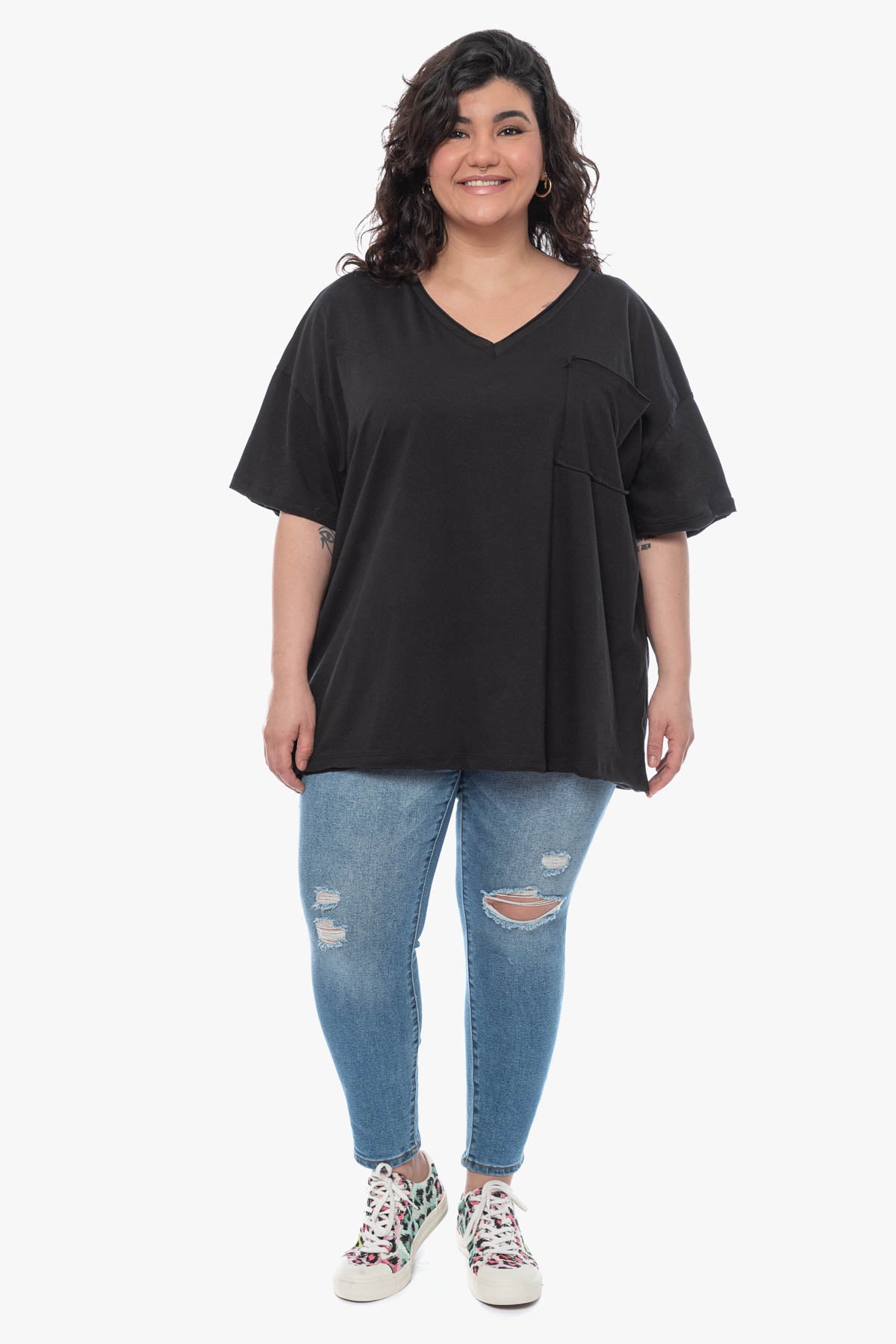 SAHARA oversized cotton top