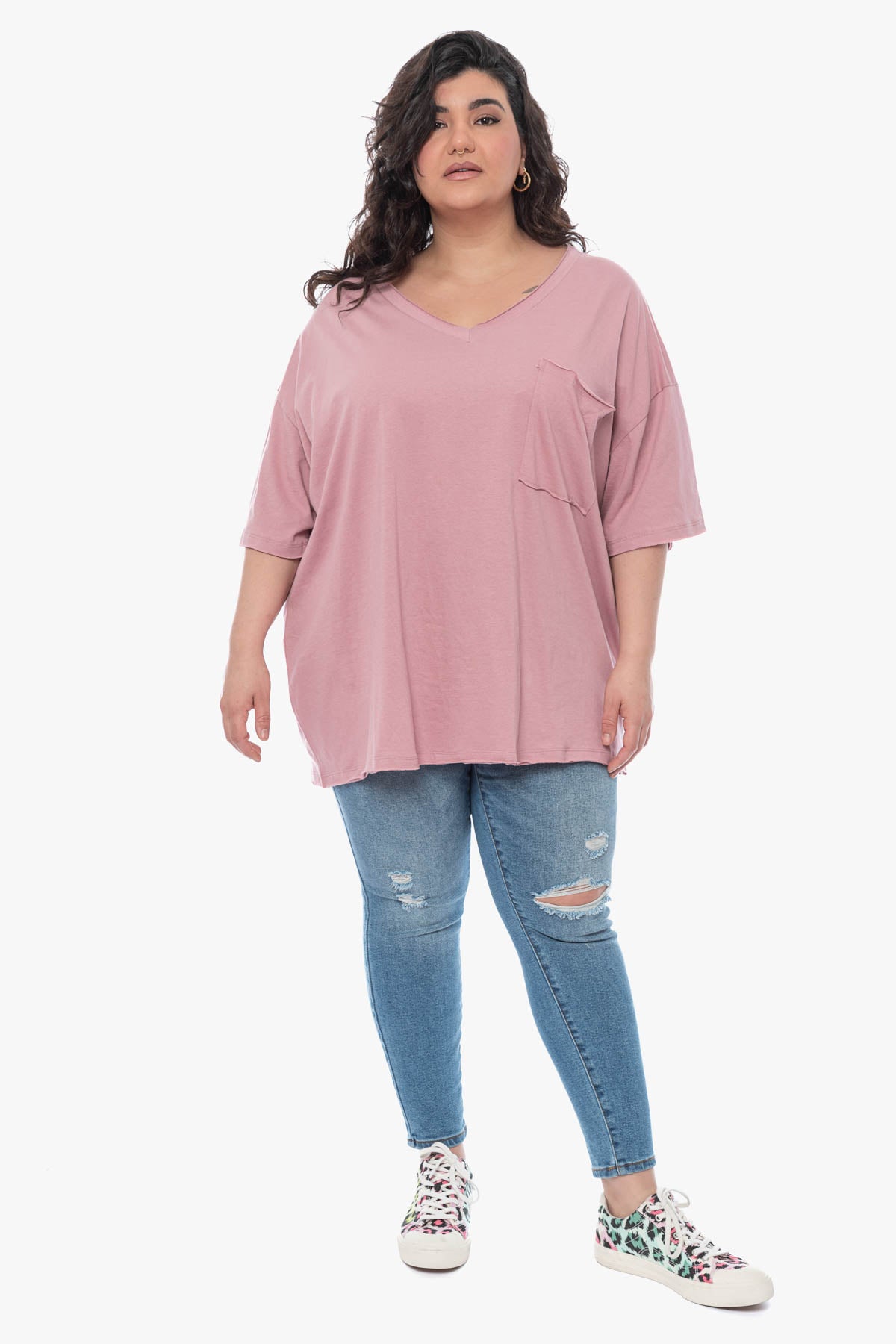 SAHARA oversized cotton top