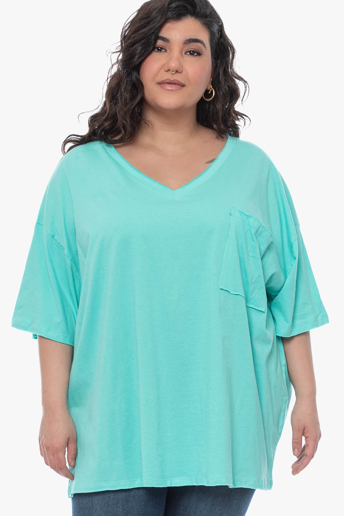 SAHARA oversized cotton top