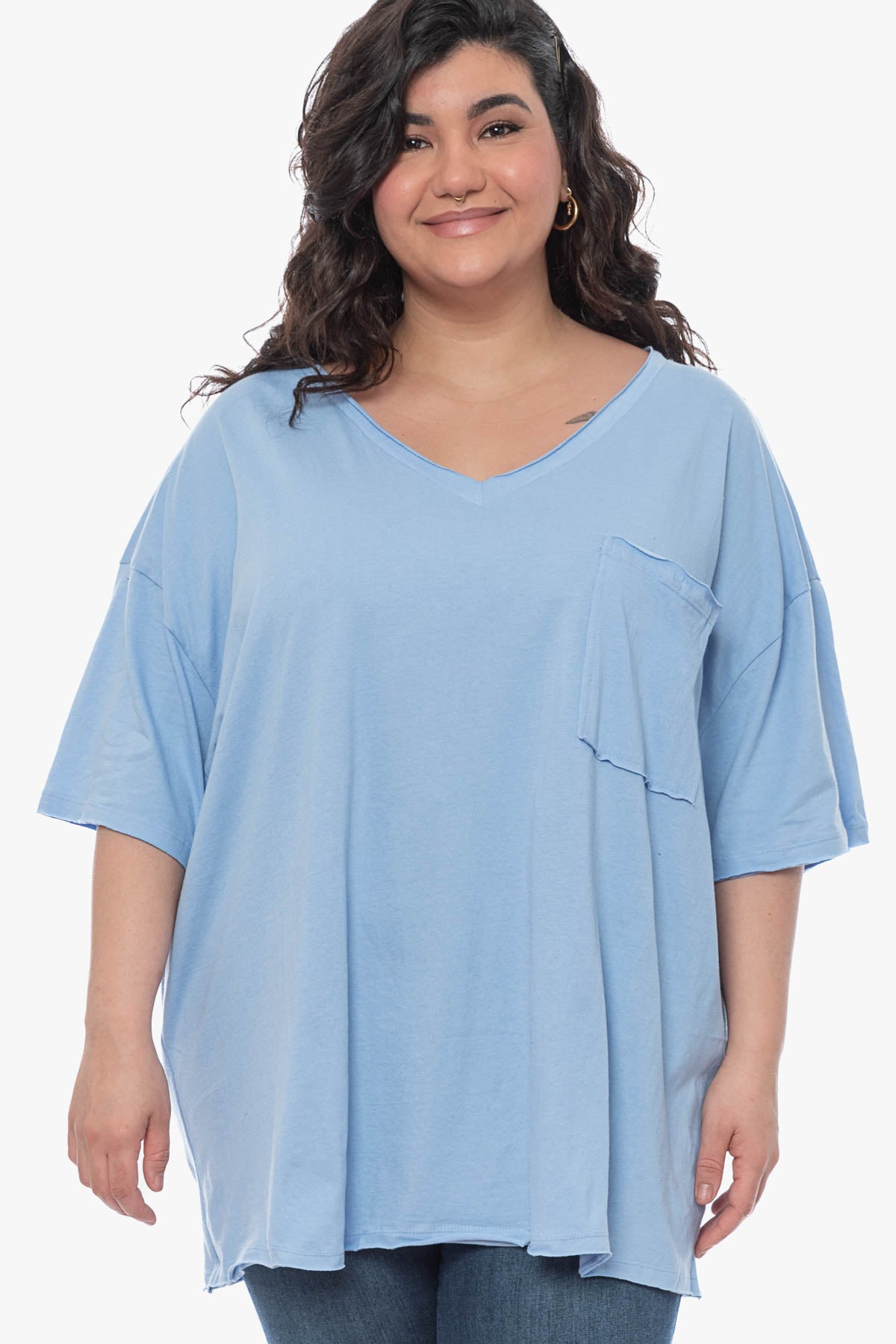 SAHARA oversized cotton top