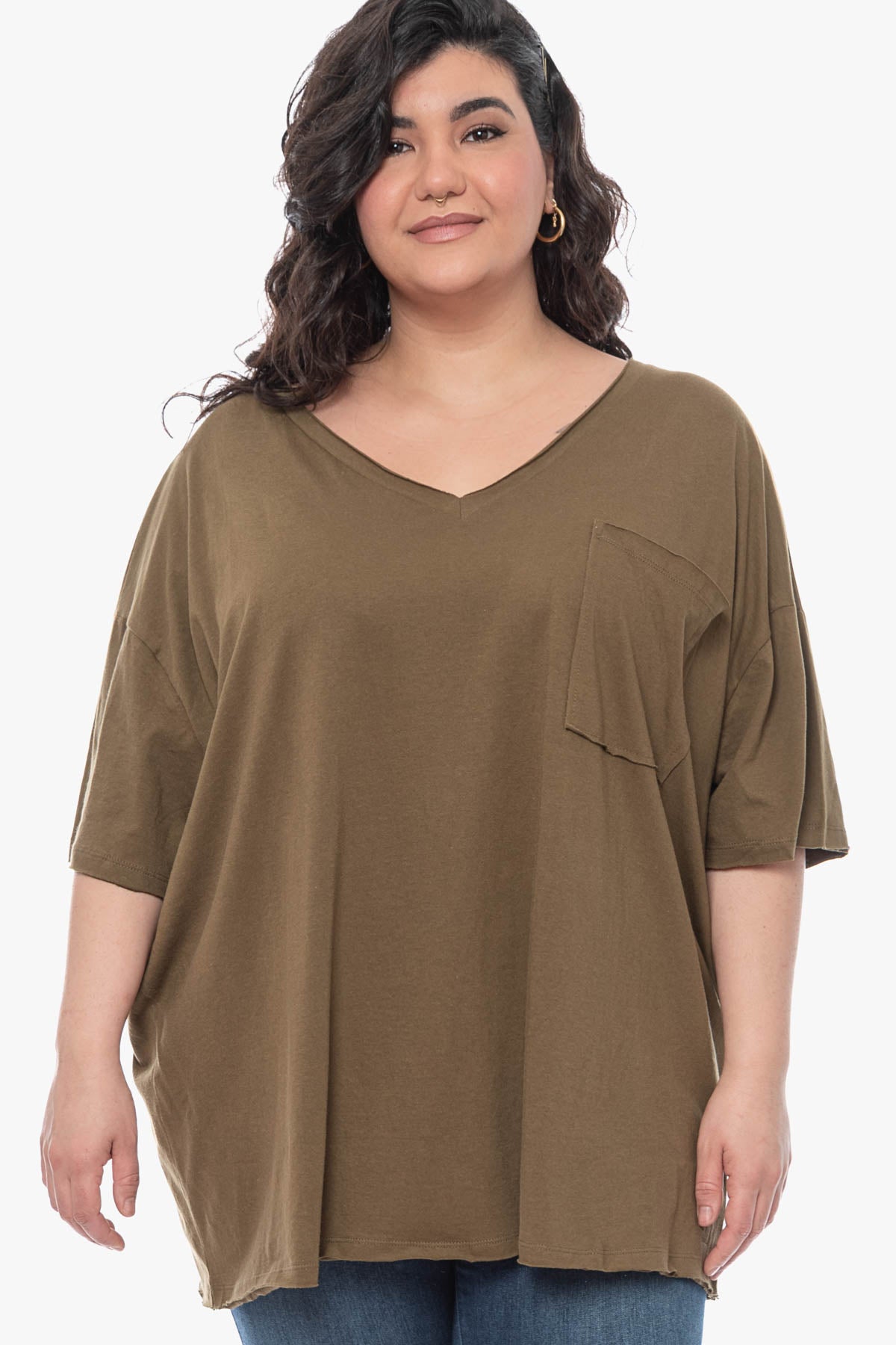 SAHARA oversized cotton top