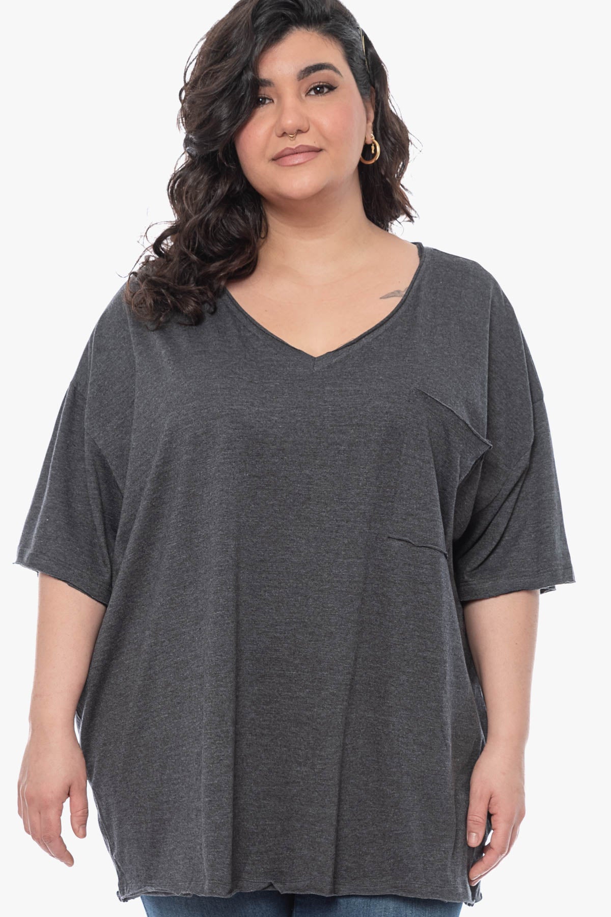 SAHARA oversized cotton top