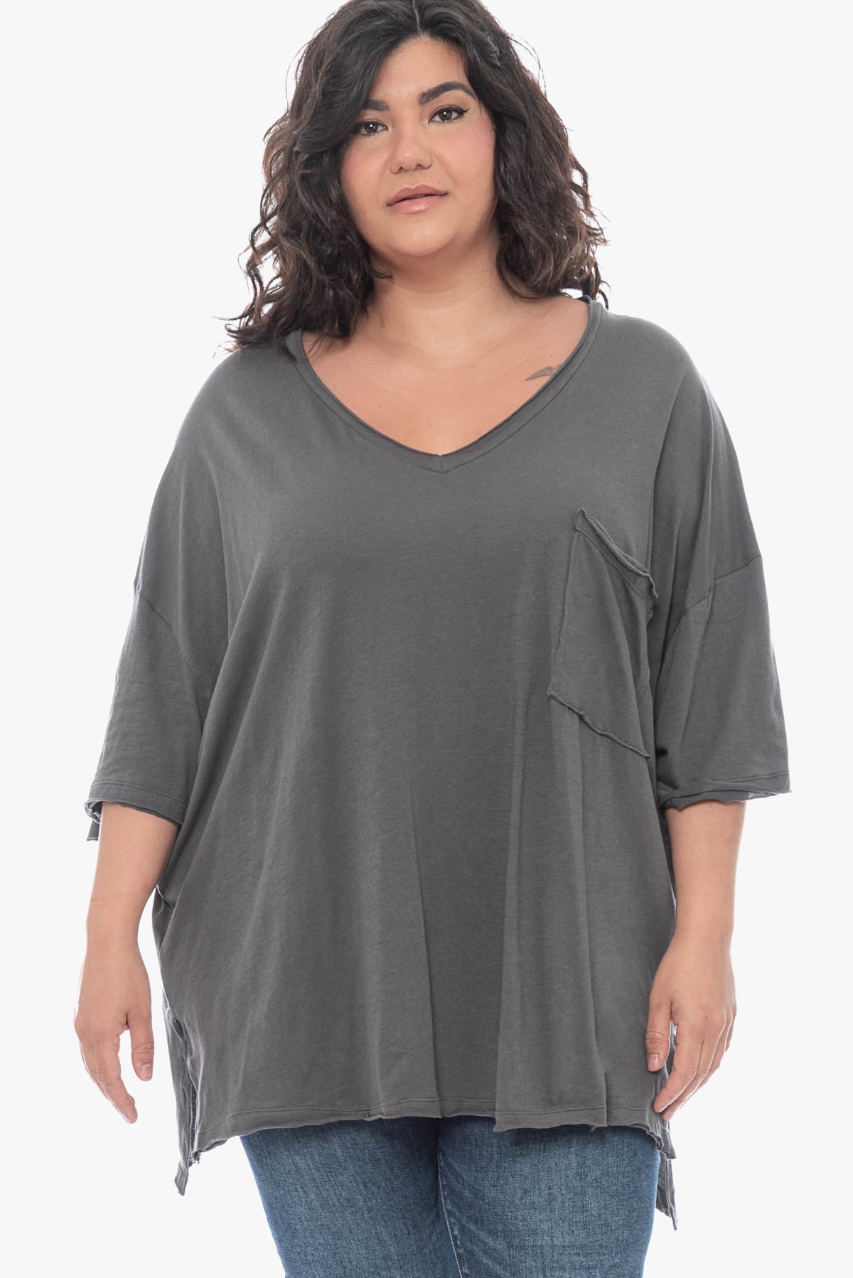 ANNABETH oversized cotton top