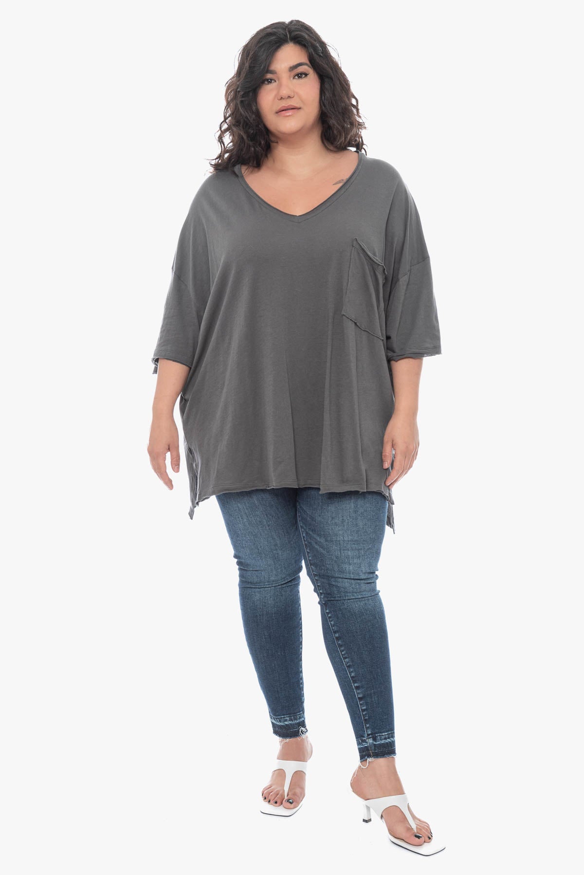 ANNABETH oversized cotton top