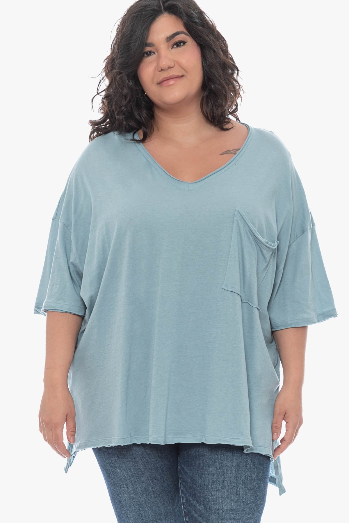 ANNABETH oversized cotton top