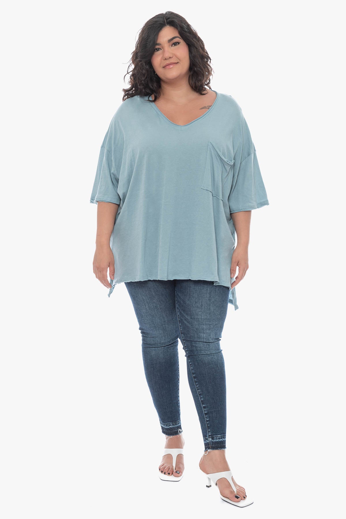 ANNABETH oversized cotton top