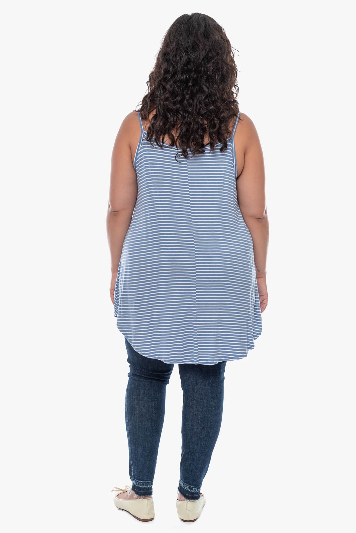 MONIQUE striped tank-top