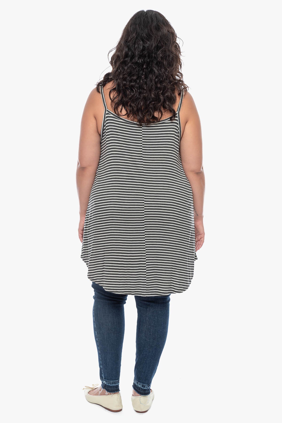 MONIQUE striped tank-top