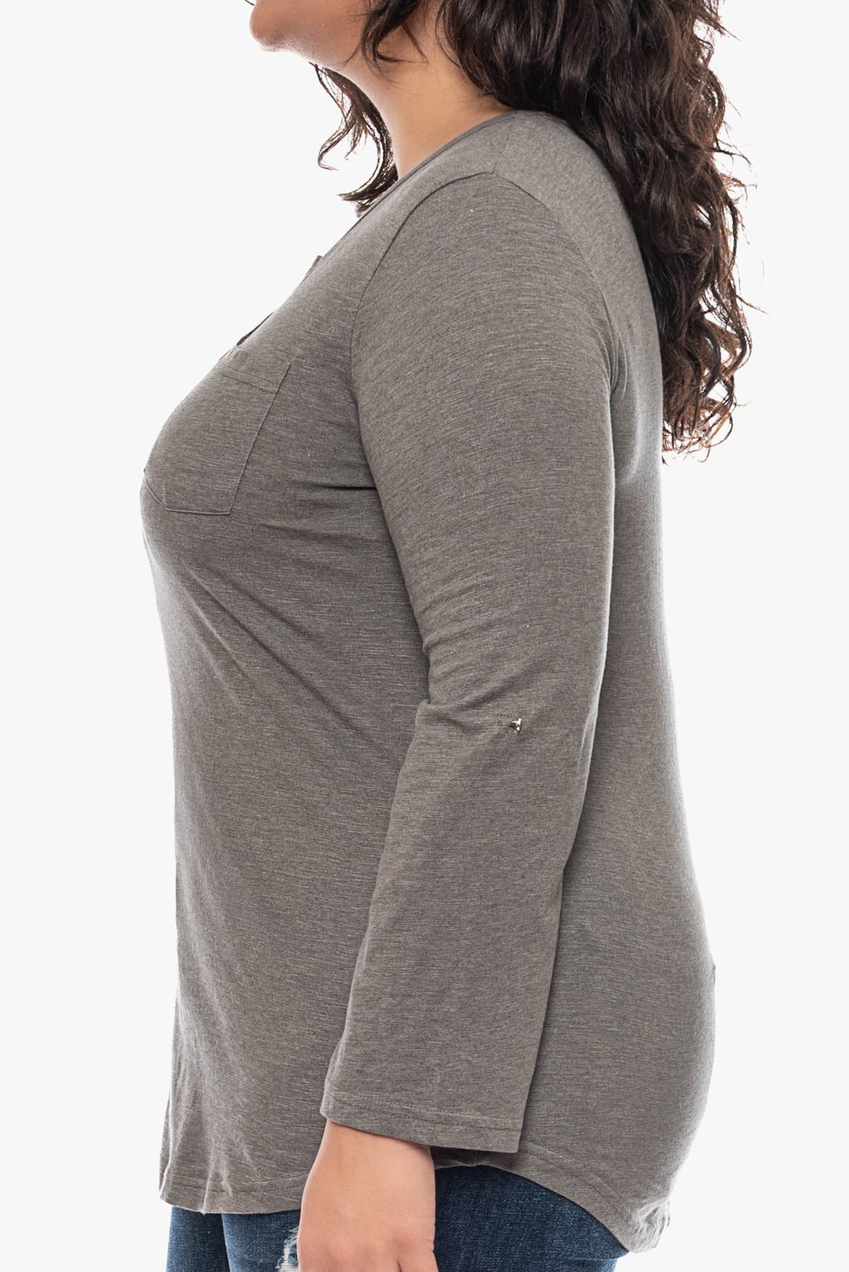 PIXIE cotton Henley top