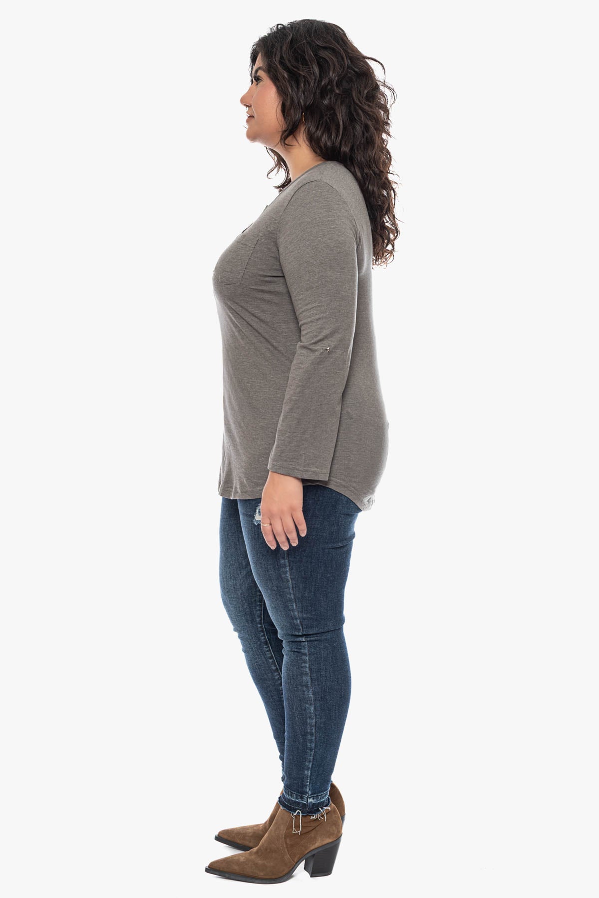 PIXIE cotton Henley top