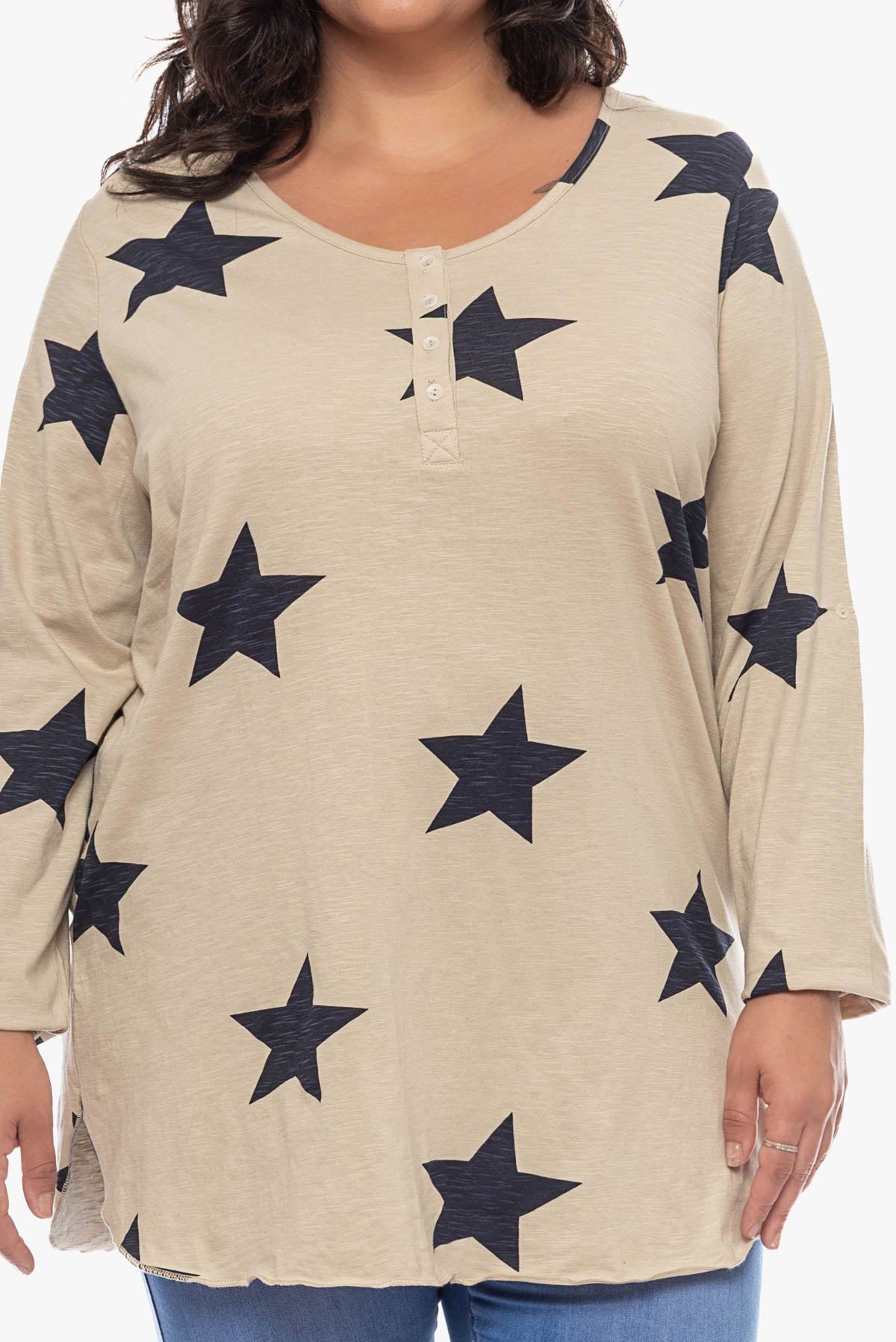 VIOLET star printed top