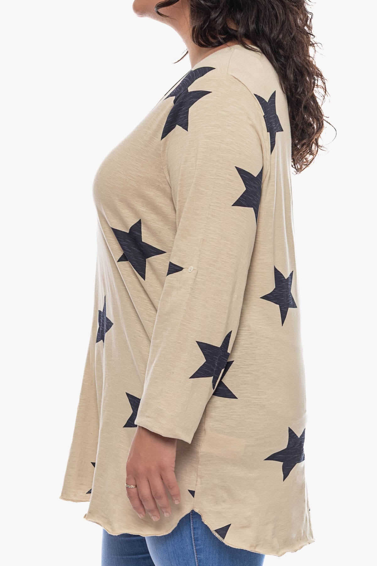 VIOLET star printed top