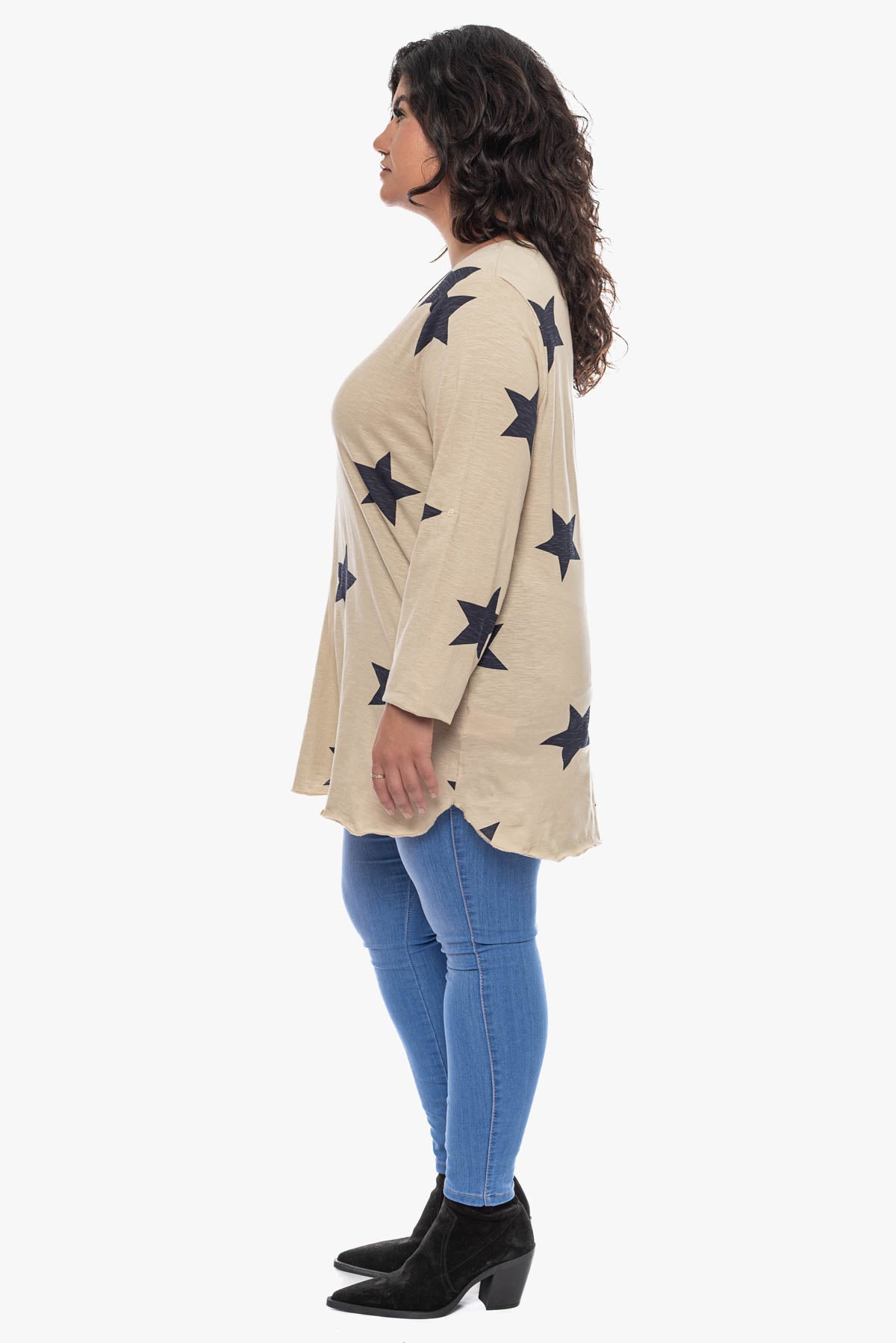VIOLET star printed top