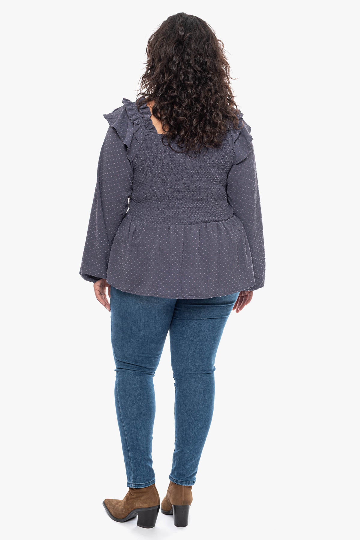 DALE ruffle smocked blouse