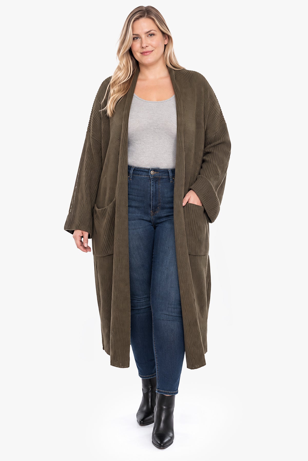 KACEY knitted long cardigan