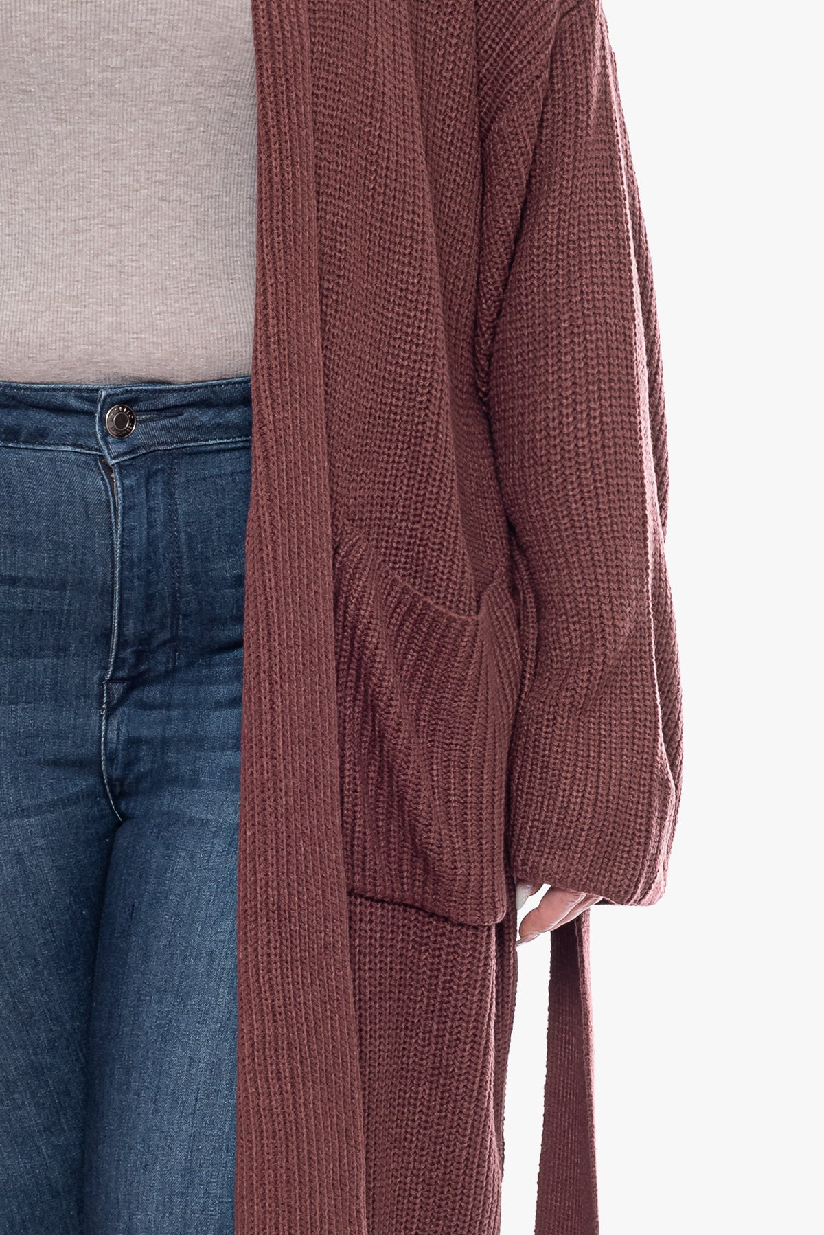 KACEY knitted long cardigan
