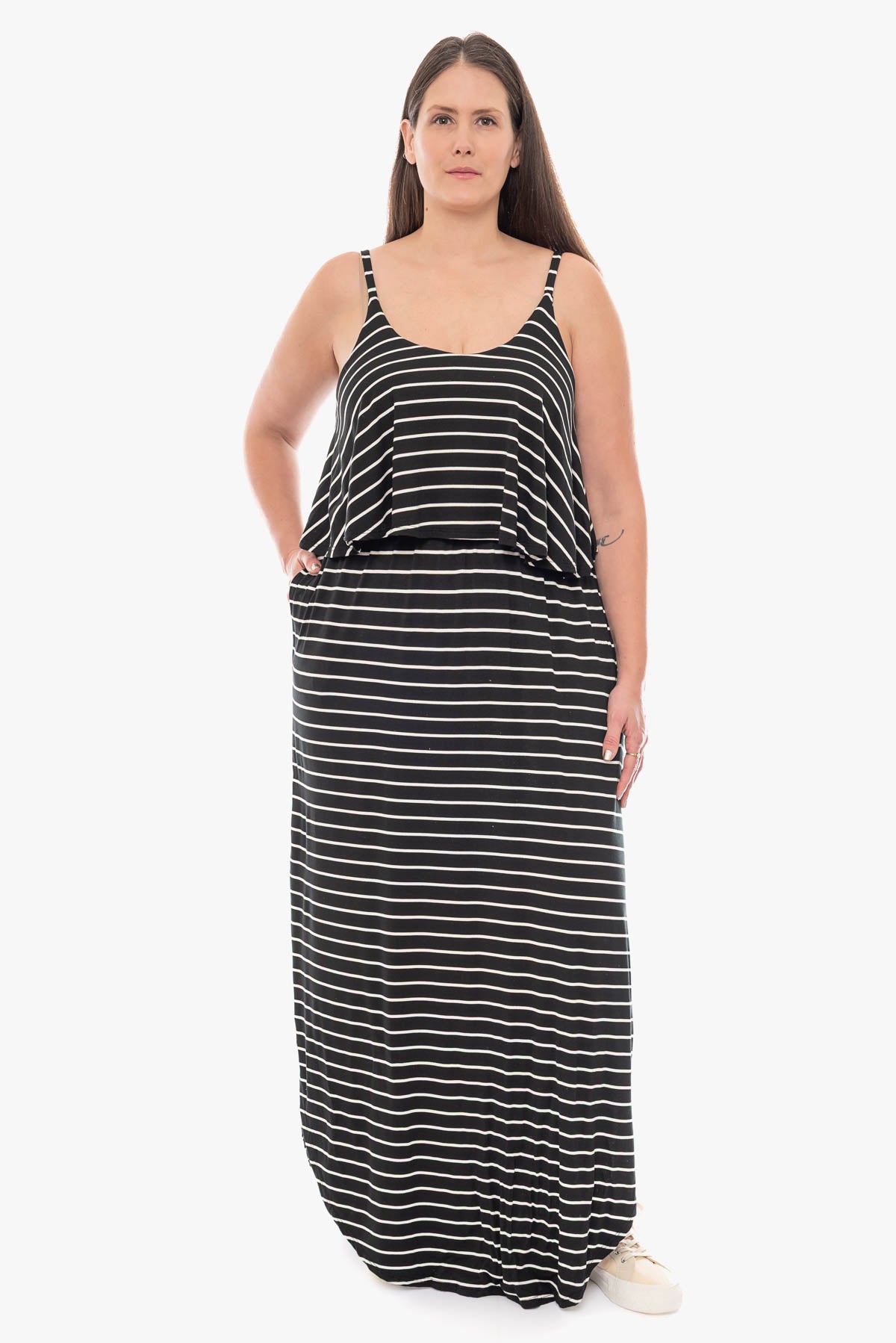 JOLENE striped maxi dress
