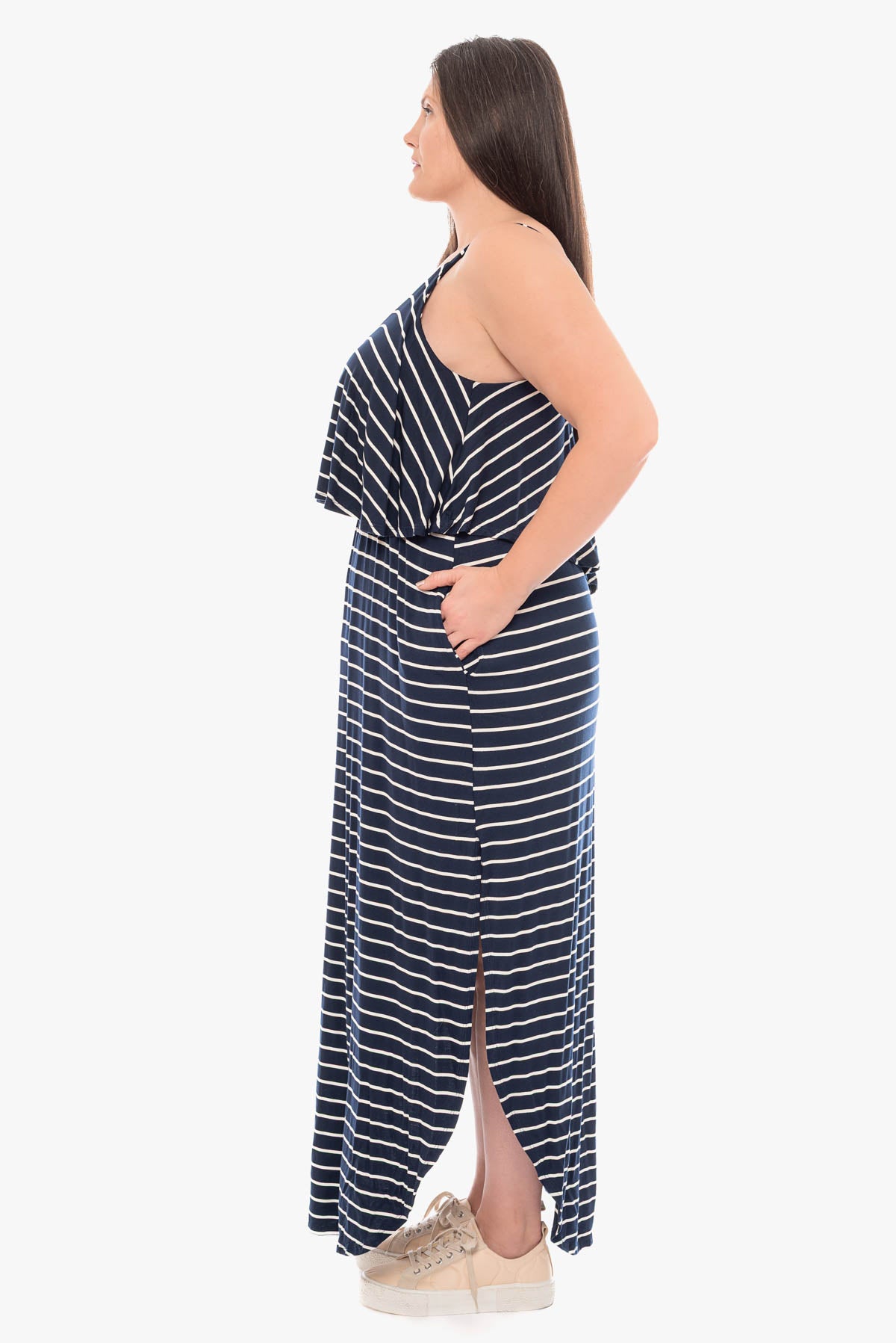 JOLENE striped maxi dress