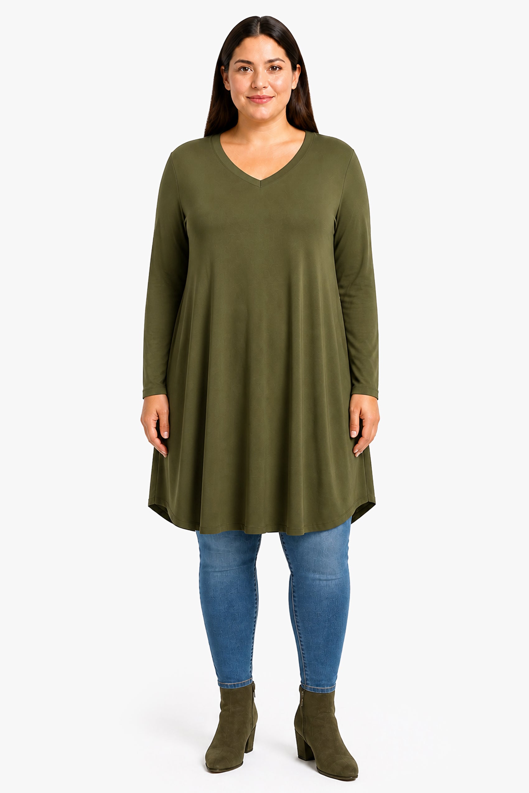 BEVERLY rayon tunic with pockets