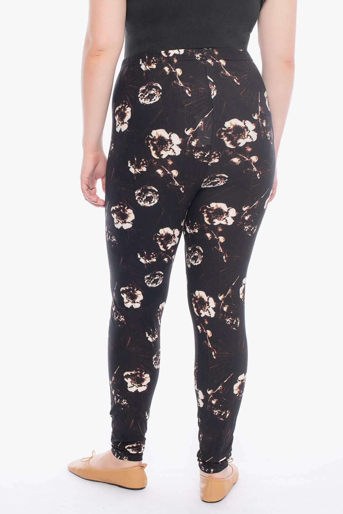 LILLY b&w roses leggings