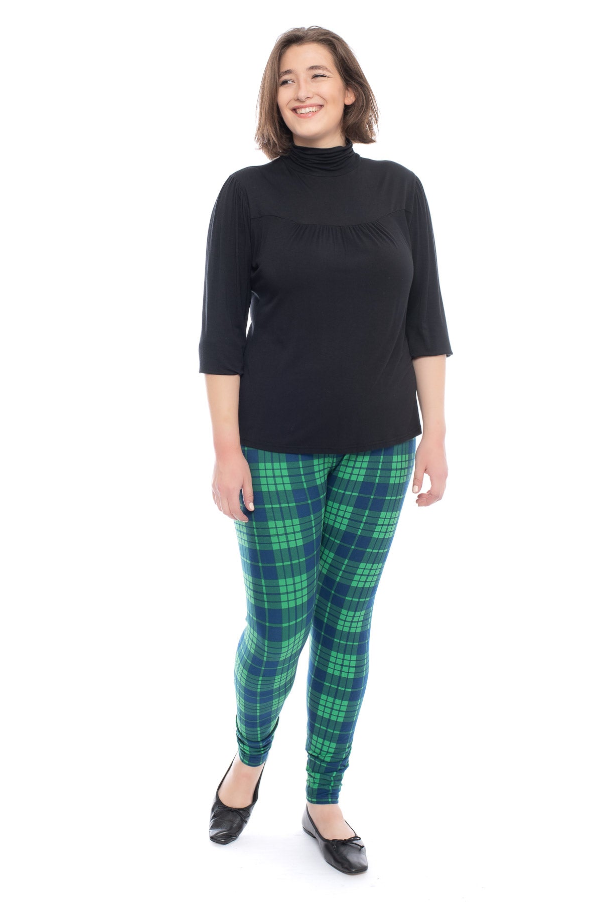 LILLY green plaid leggings