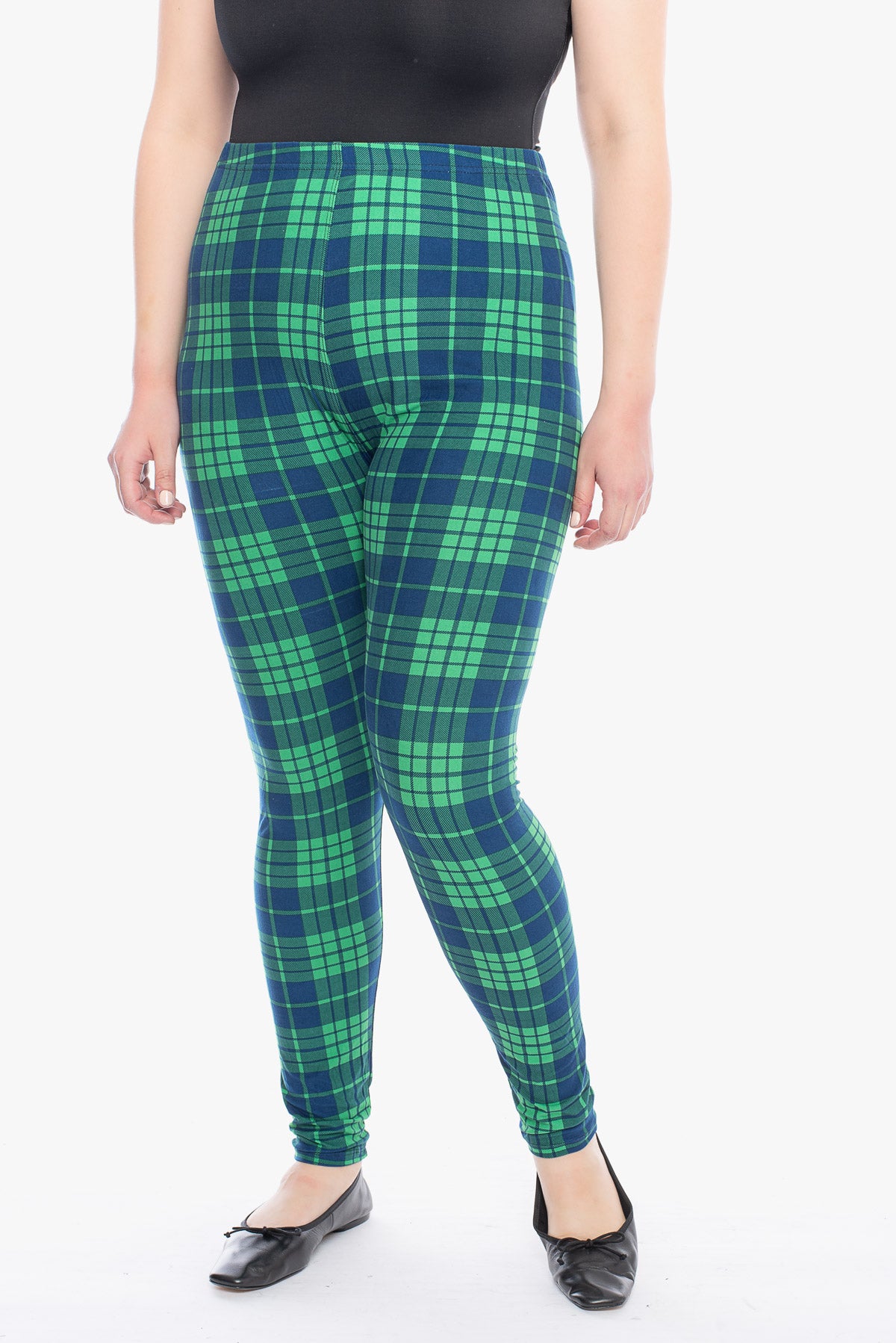 LILLY green plaid leggings