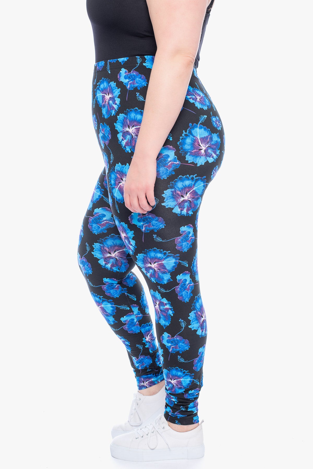 LILLY purple flowers printed leggings