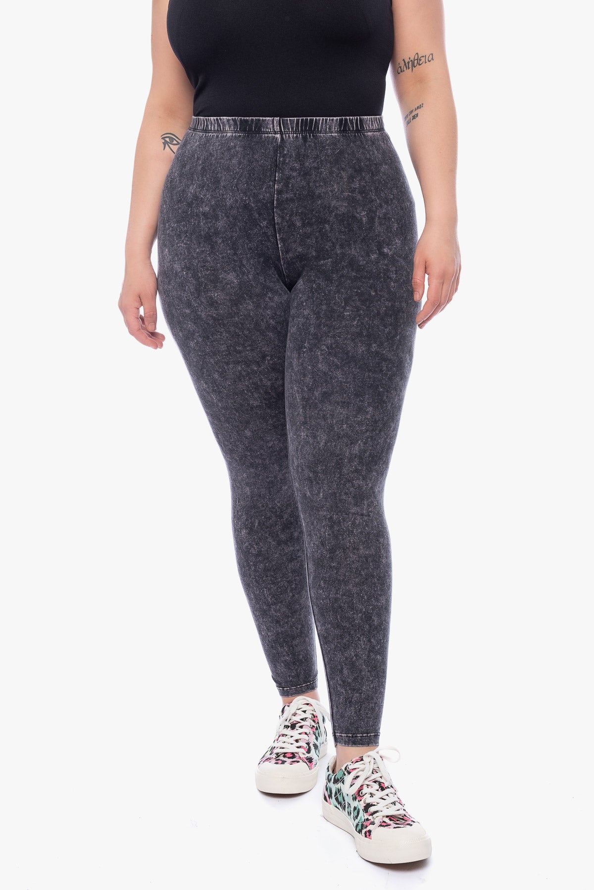 JUNO washed cotton leggings