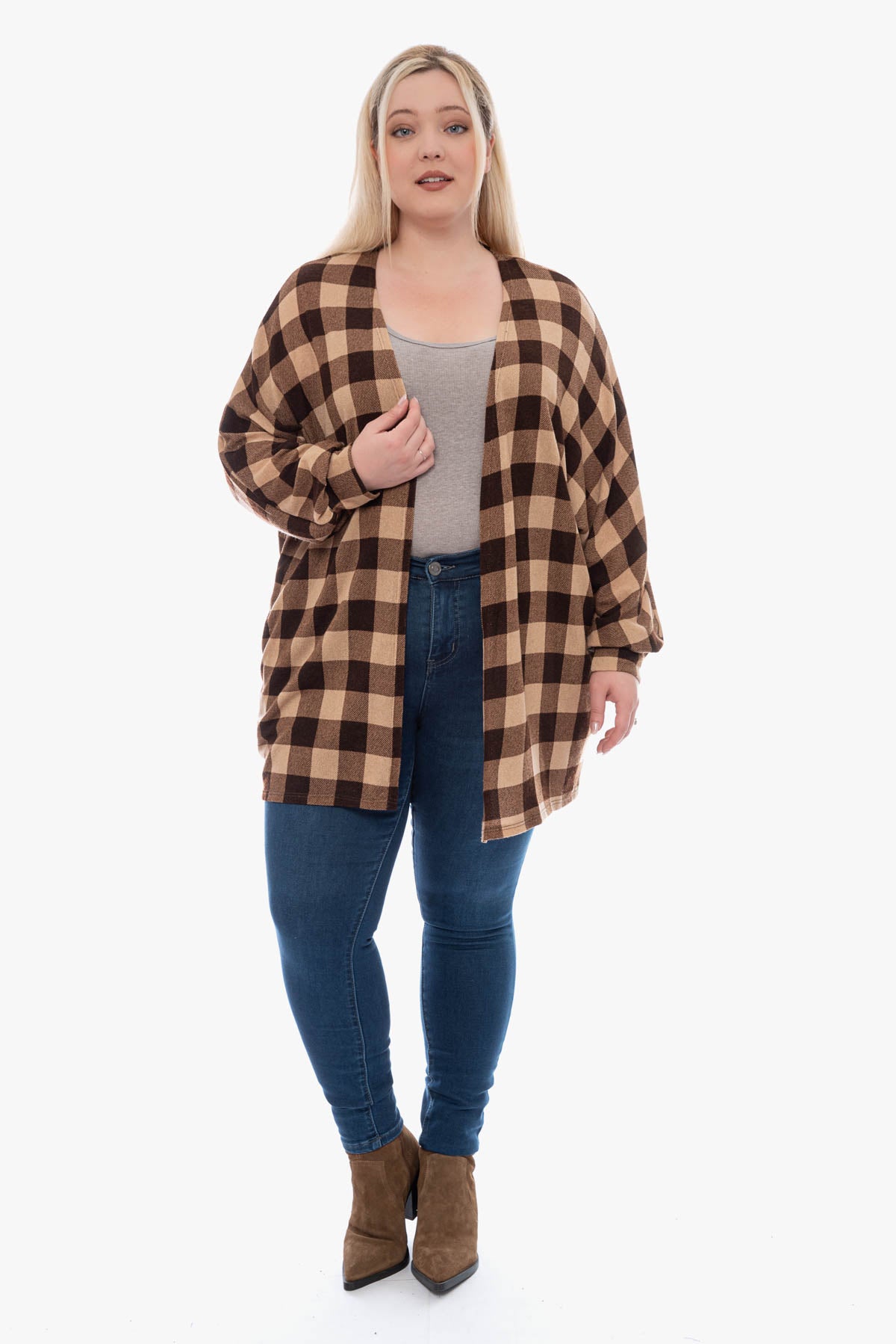 MEGHAN plaid cardigan